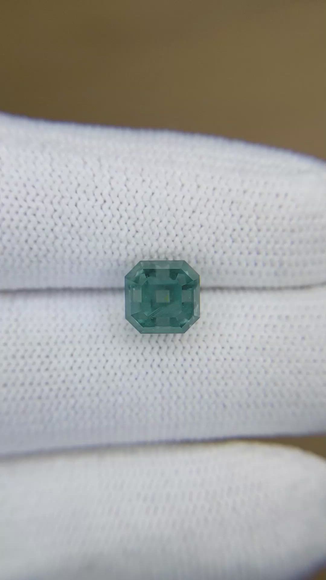 3.21 Ct. Bluish Green Sapphire from Montana Size Video