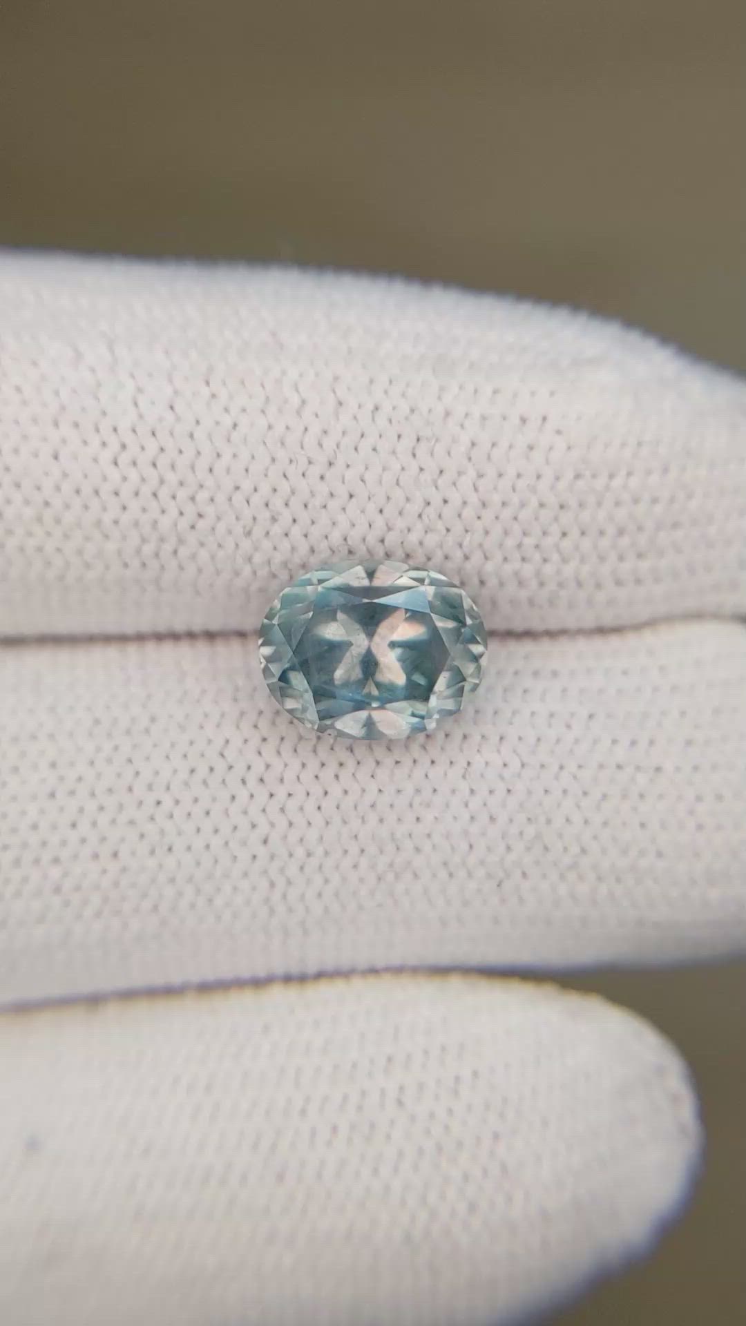 3.62 Ct. Greenish Blue Sapphire from Montana Size Video