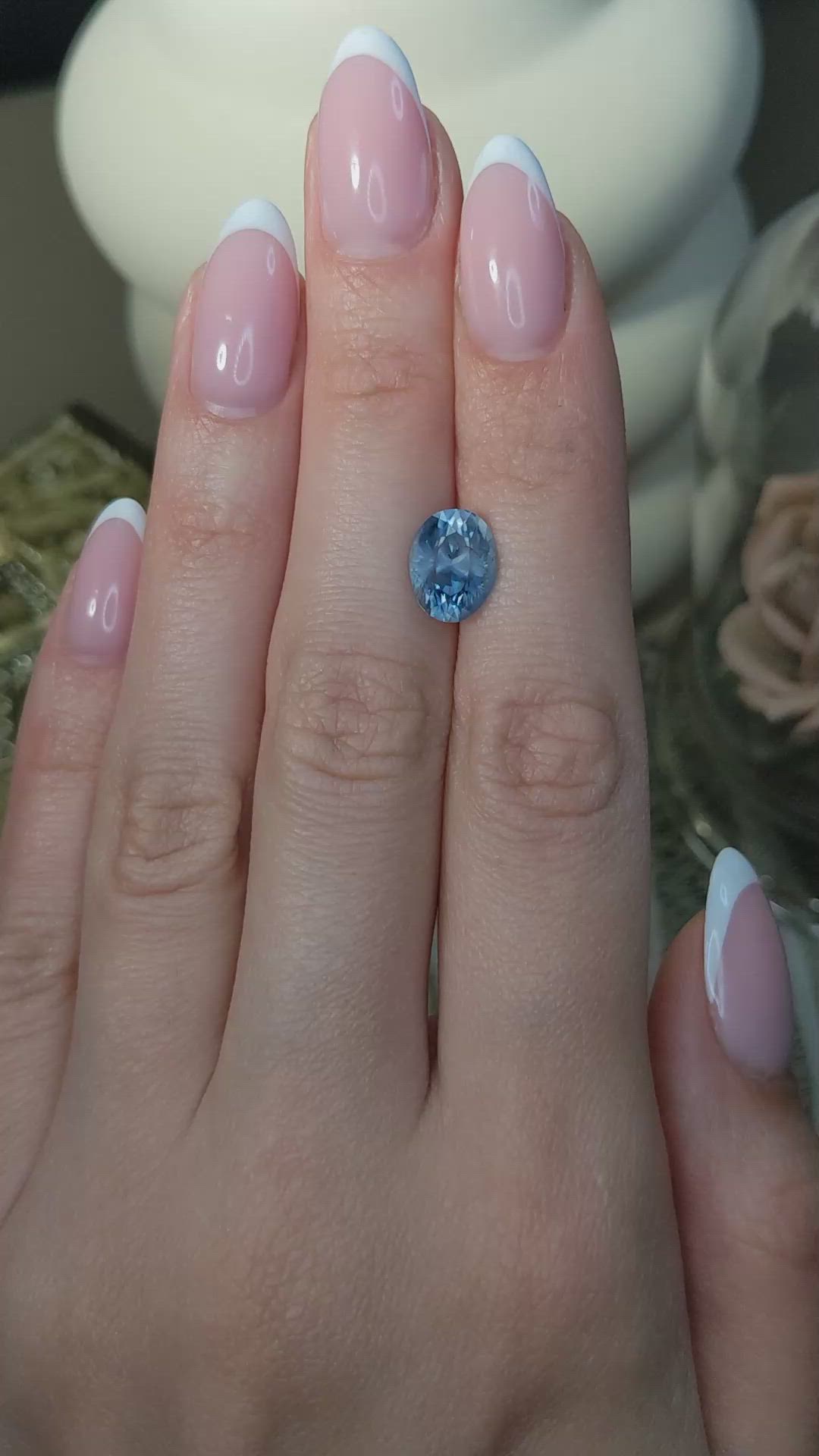 3.92 Ct. Blue Sapphire from Montana Size Video