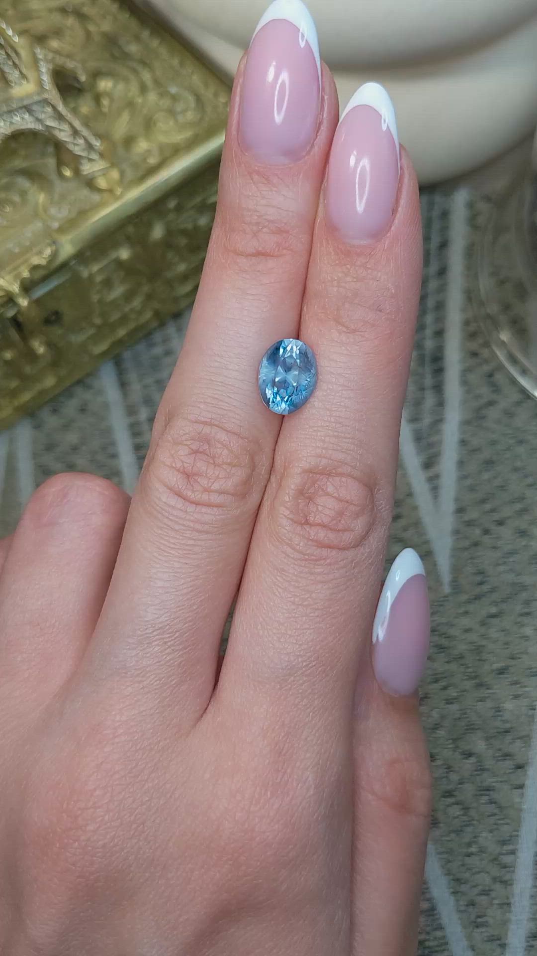 3.92 Ct. Blue Sapphire from Montana Size Video