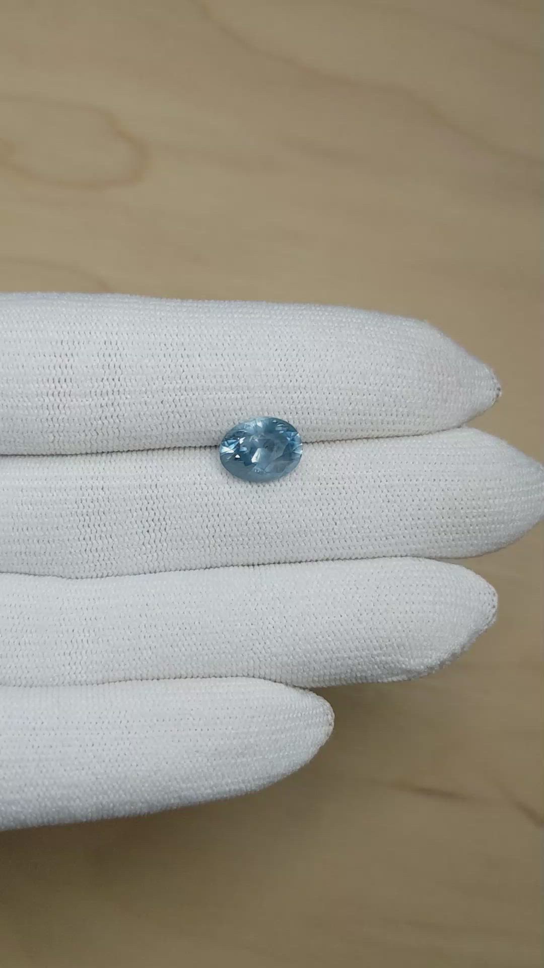 3.92 Ct. Blue Sapphire from Montana Size Video