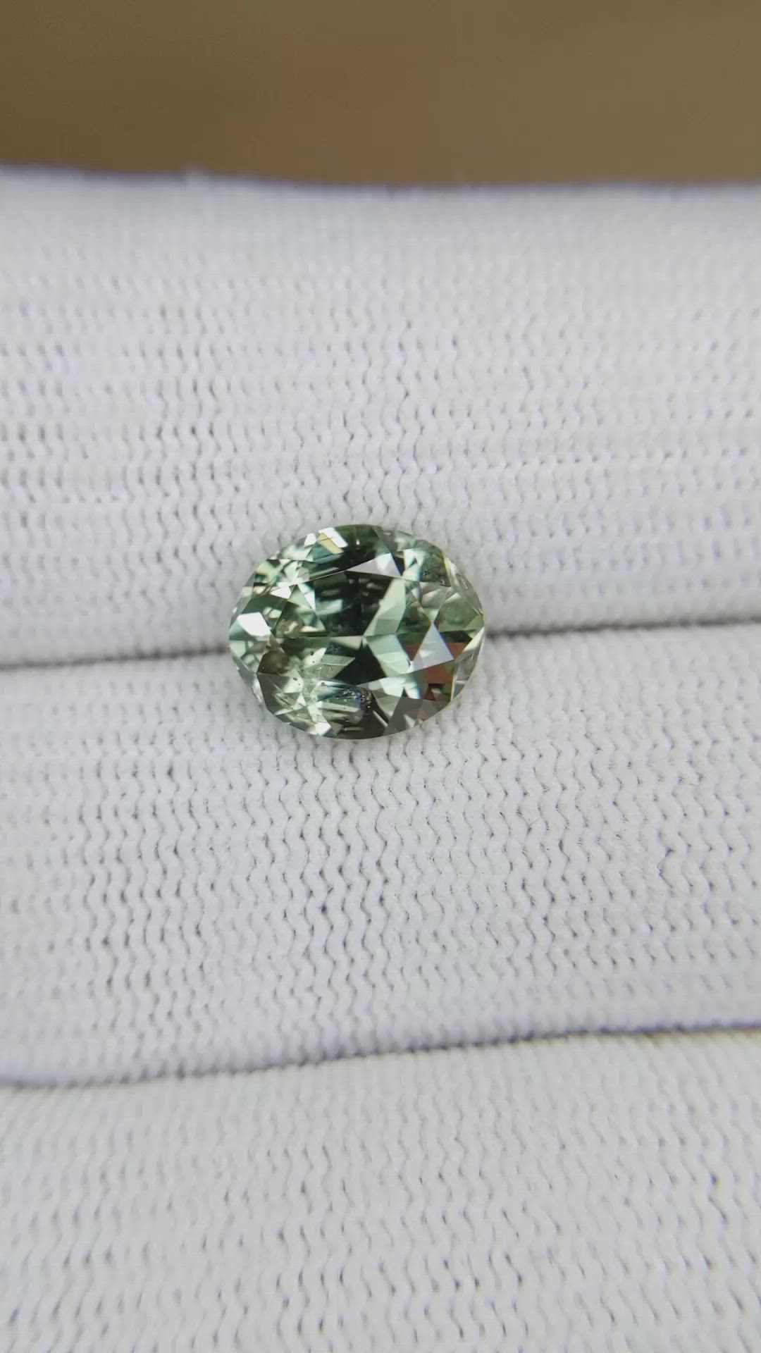 3.94 Ct. Green Sapphire from Montana Size Video