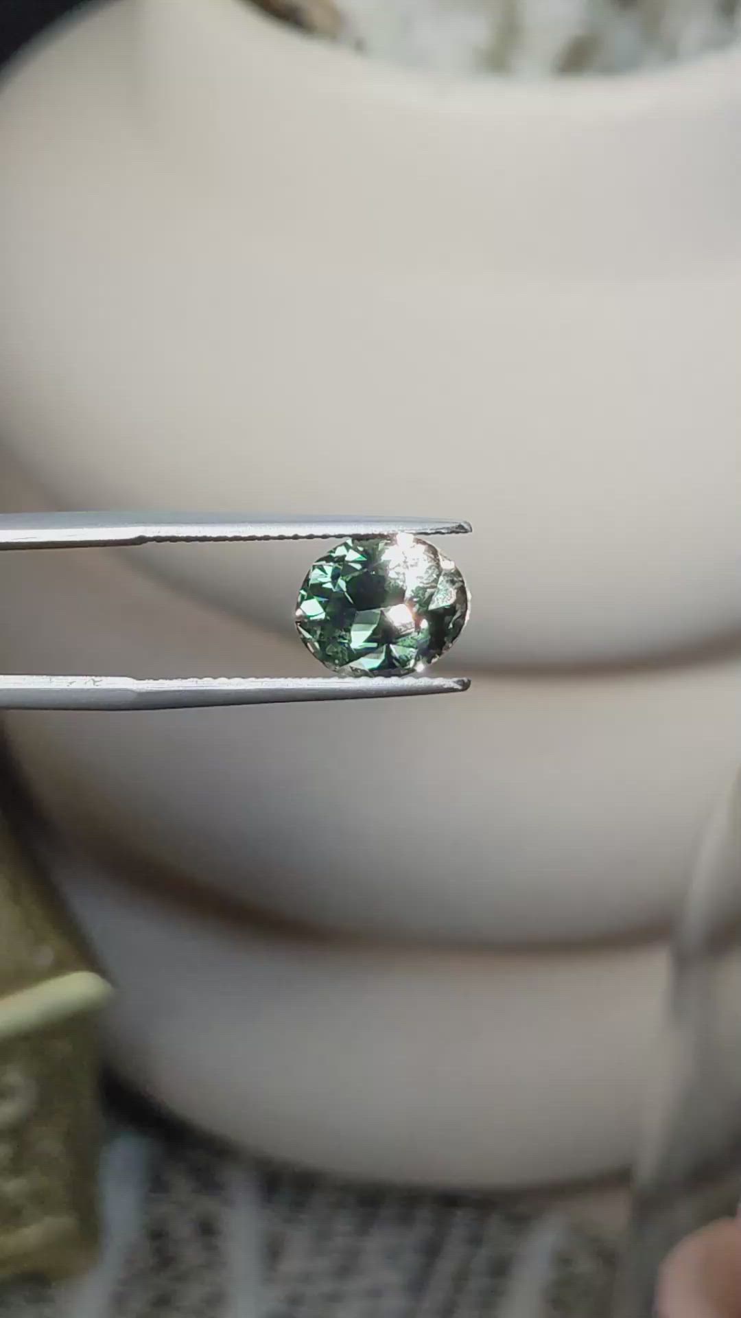 3.94 Ct. Green Sapphire from Montana Size Video