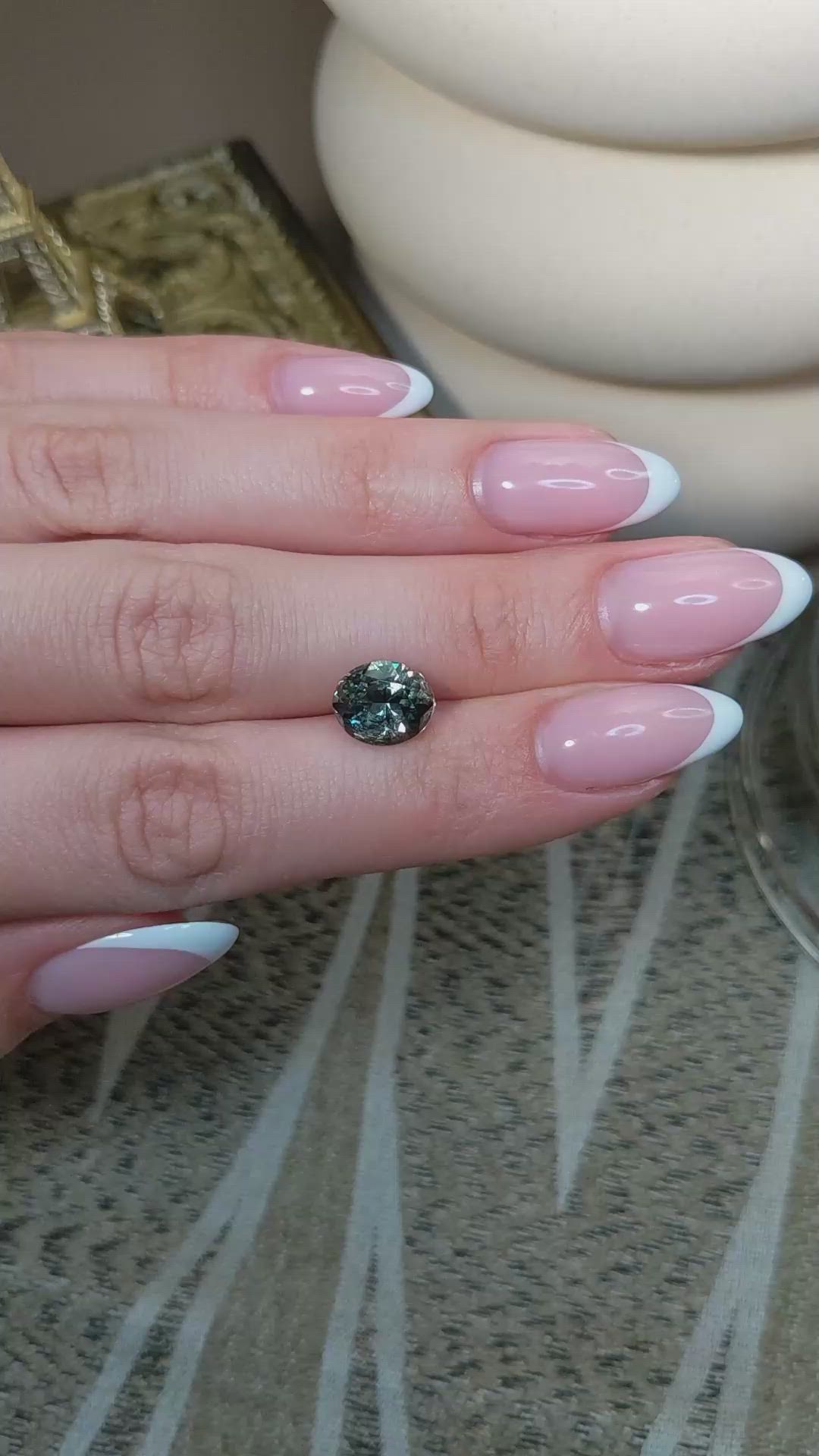 3.94 Ct. Green Sapphire from Montana Size Video
