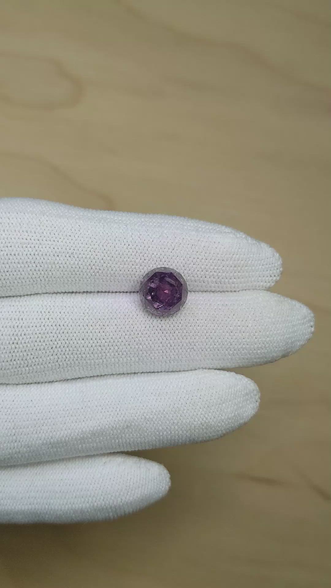 5.60 Ct. Purple Sapphire from Montana Size Video
