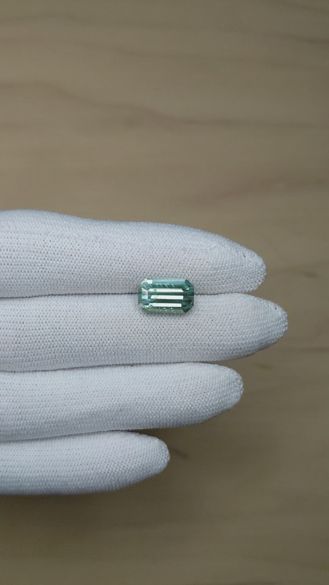 5.93 Ct. Greenish Blue Sapphire from Montana Size Video