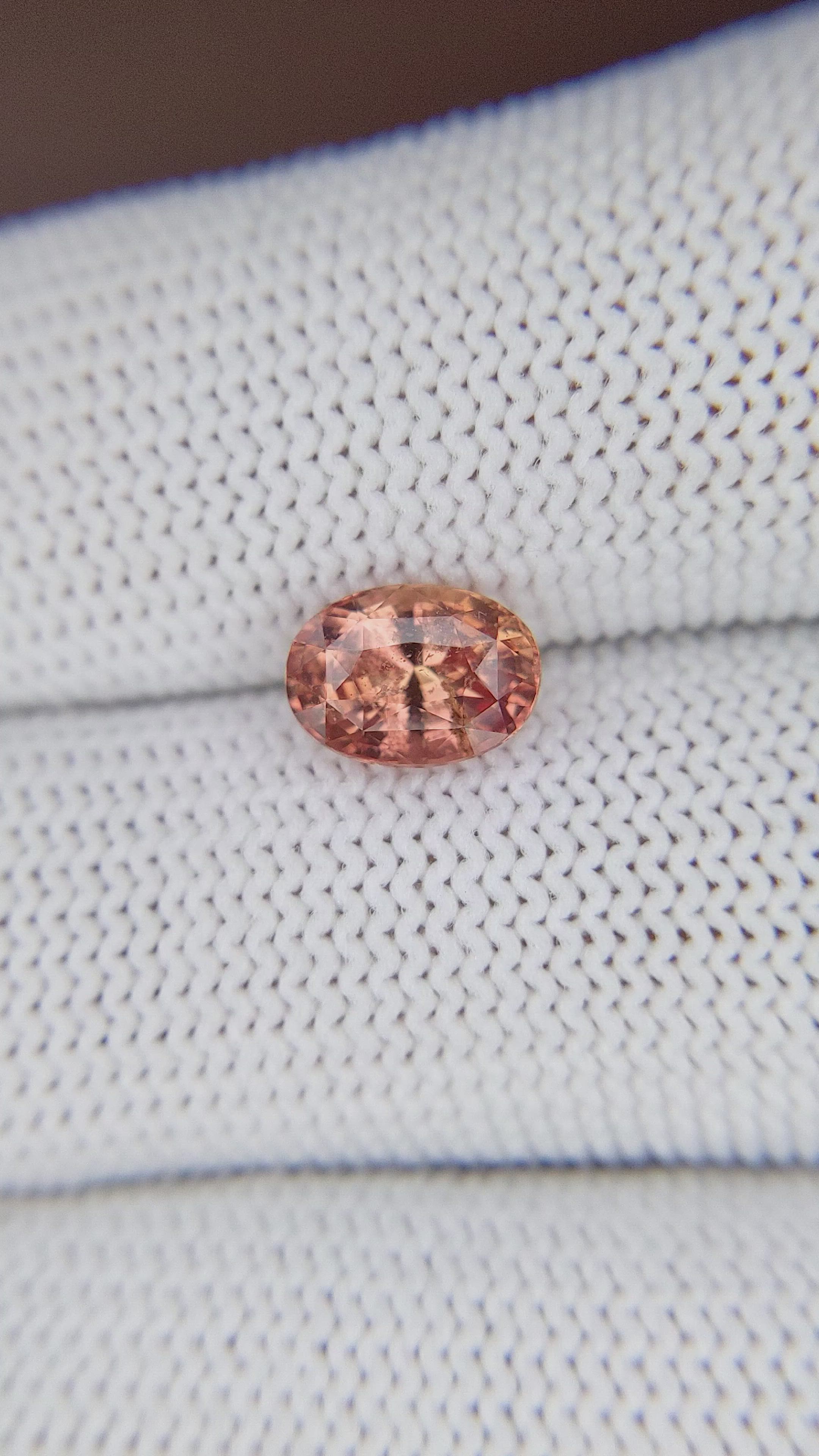 1.75 Ct. Padparadscha Sapphire from Madagascar Size Video