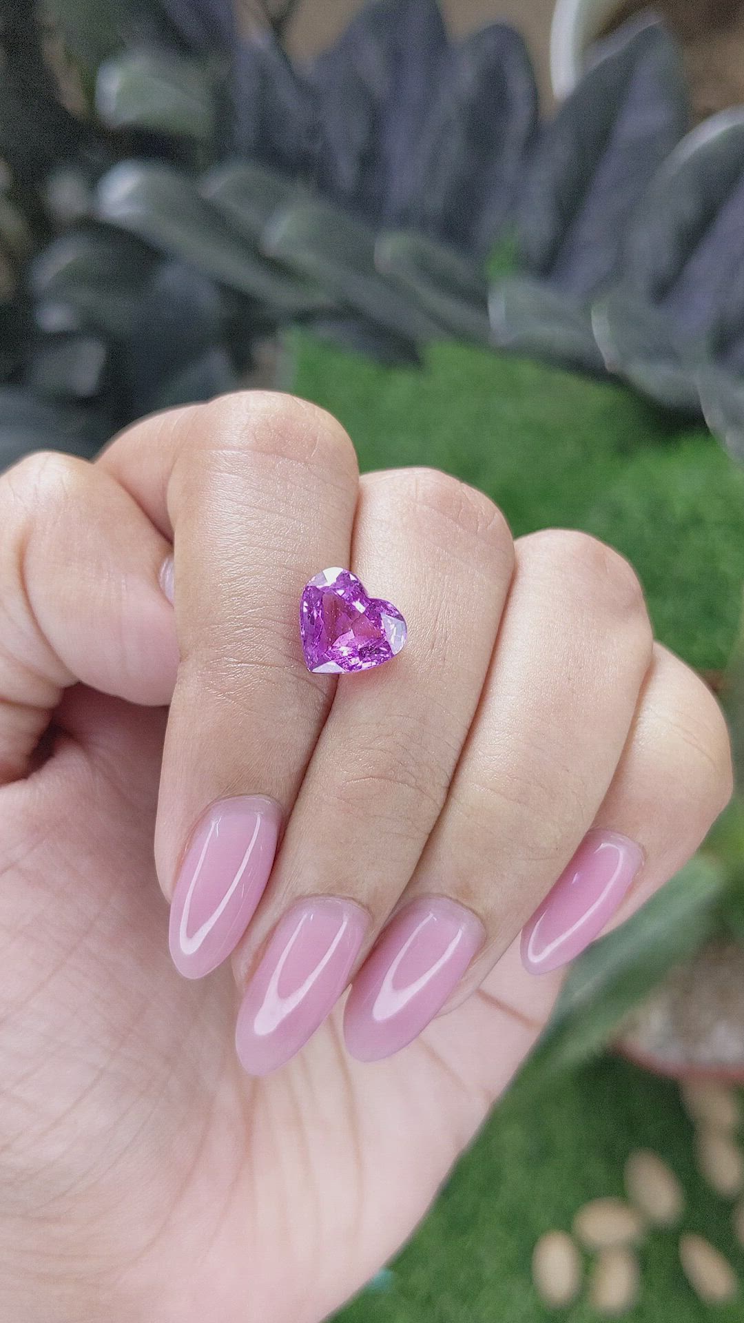 3.50 Ct. Pinkish Purple Sapphire from Madagascar Size Video
