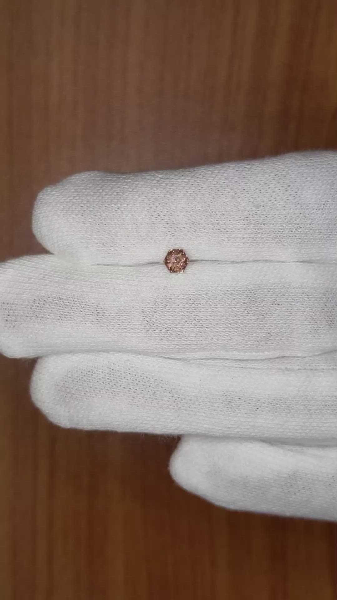 0.32 Ct. Orangish Brown Sapphire from Ceylon (Sri Lanka) Size Video