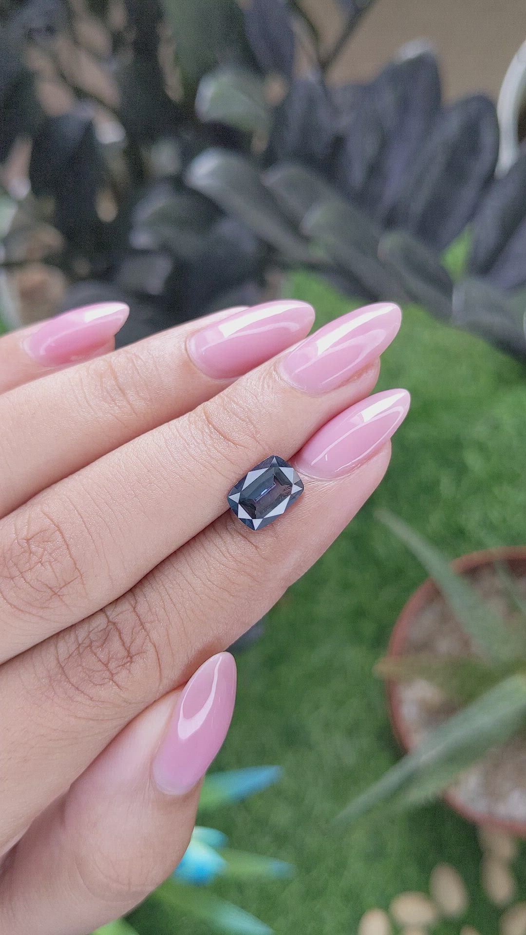 1.78 Ct. Greyish Blue Sapphire from Tanzania Size Video