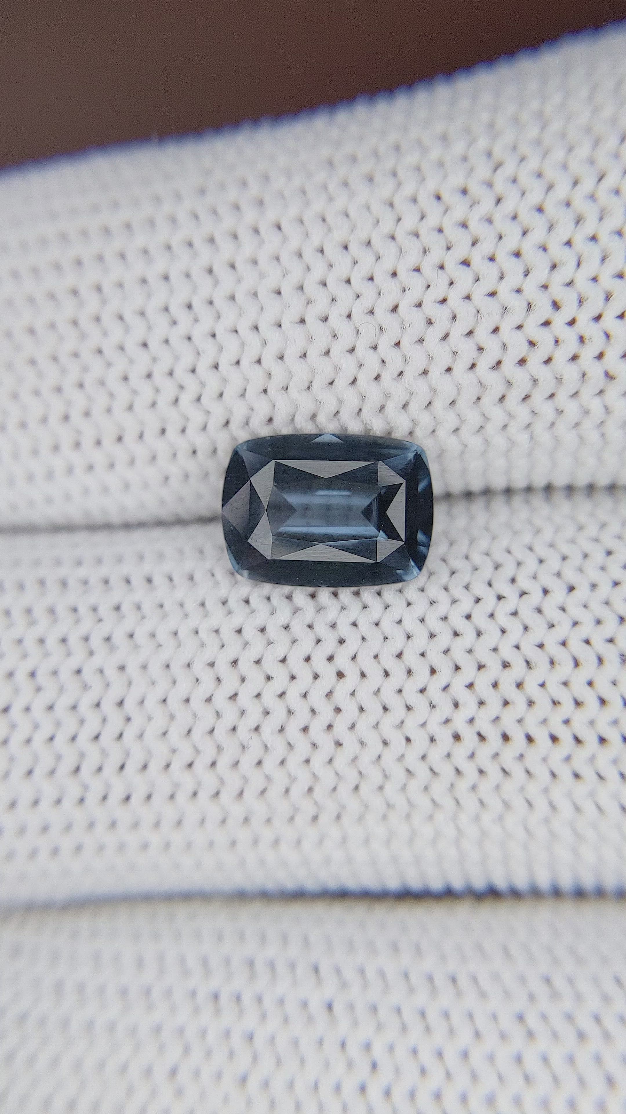 1.78 Ct. Greyish Blue Sapphire from Tanzania Size Video