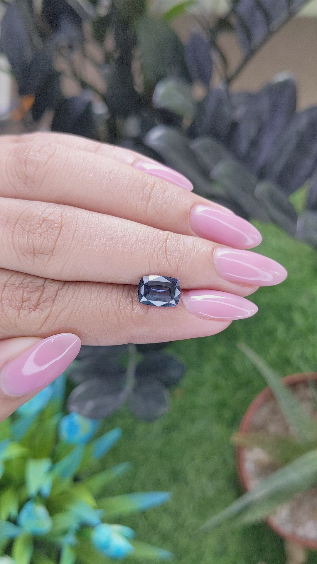 1.78 Ct. Greyish Blue Sapphire from Tanzania Size Video