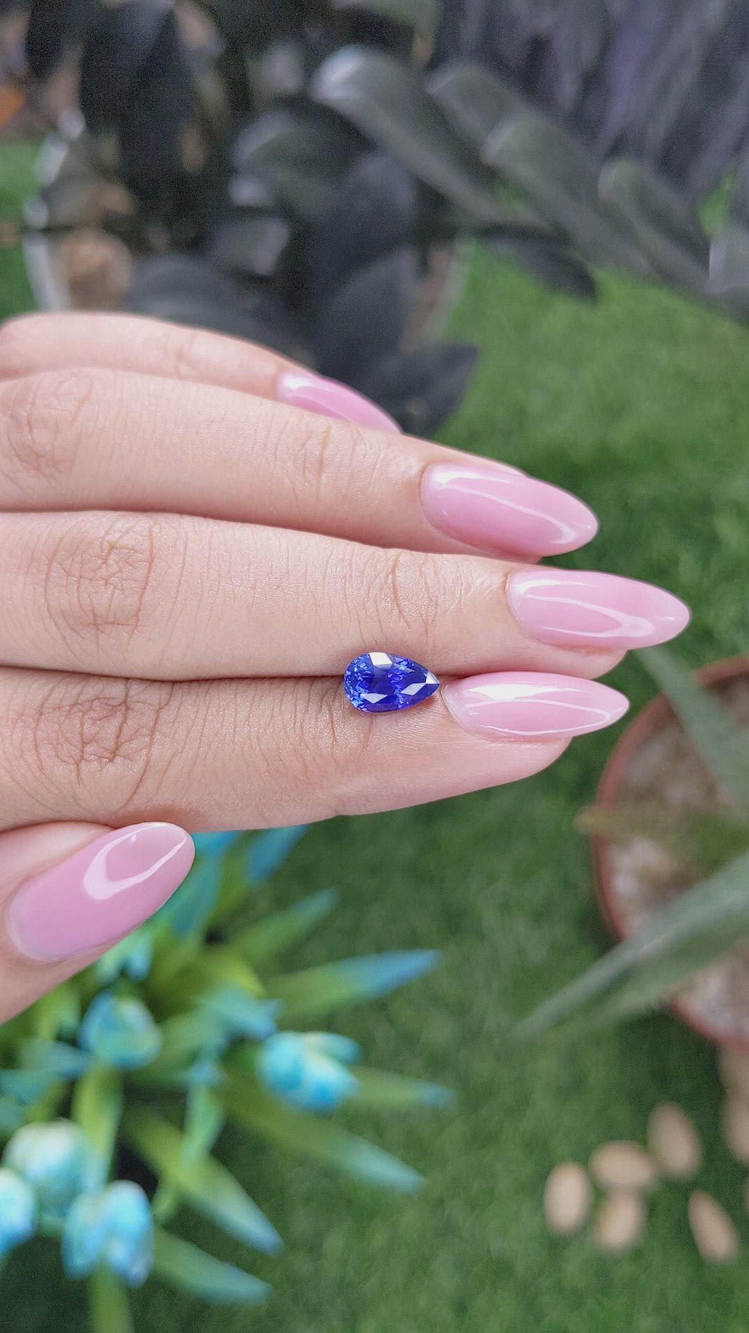 1.71 Ct. Blue Sapphire from Tanzania Size Video