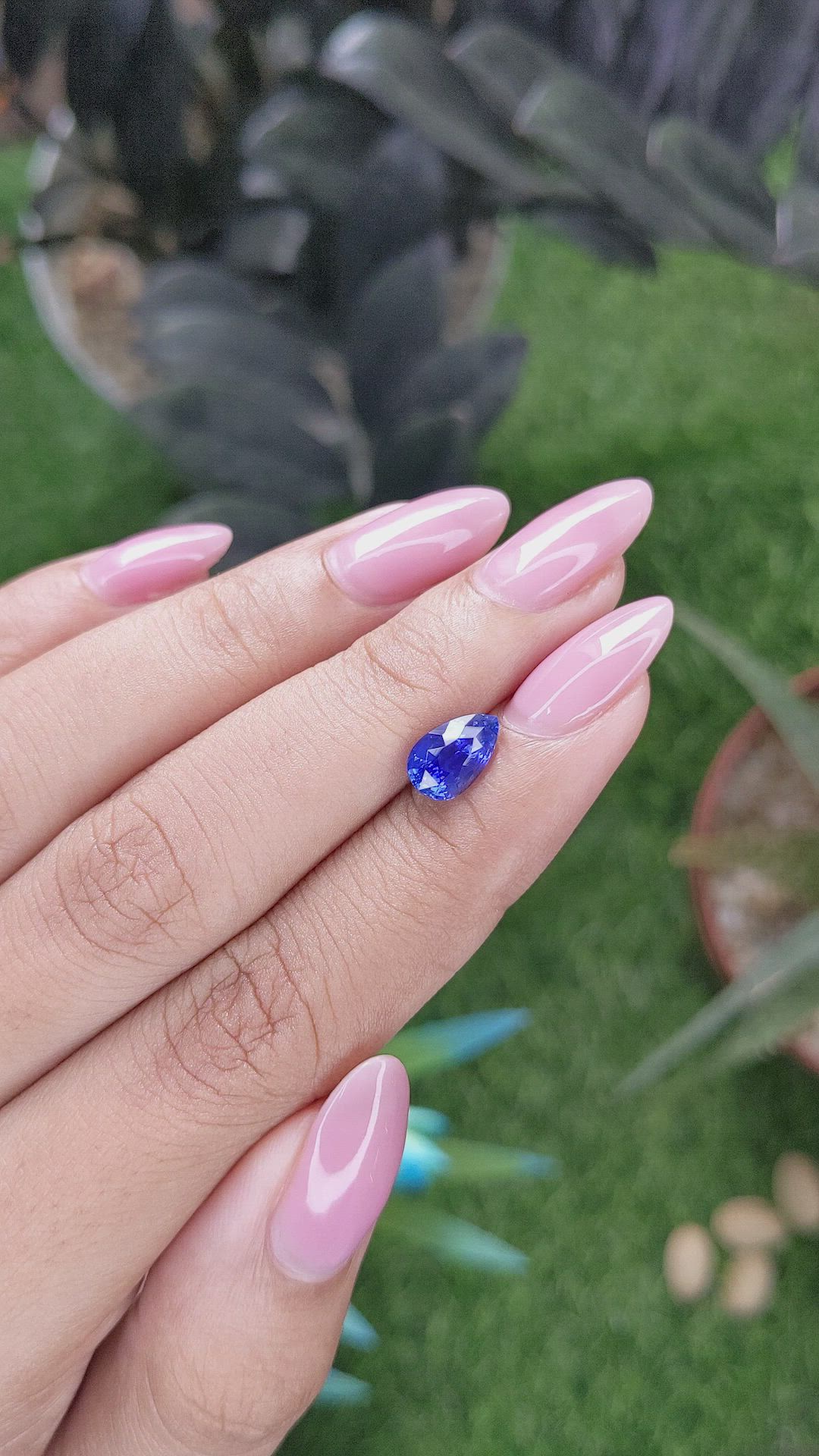 1.71 Ct. Blue Sapphire from Tanzania Size Video