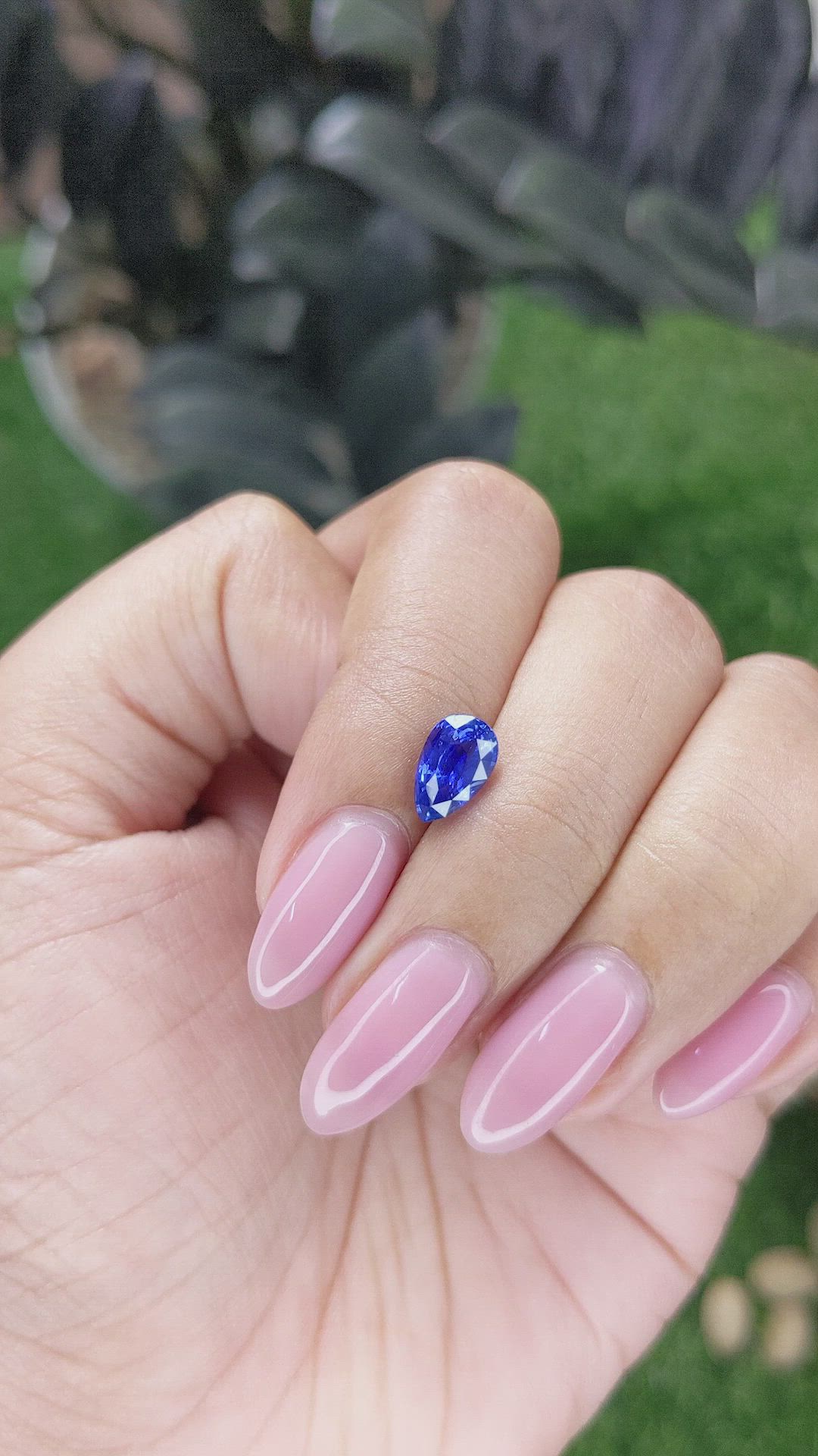 1.71 Ct. Blue Sapphire from Tanzania Size Video