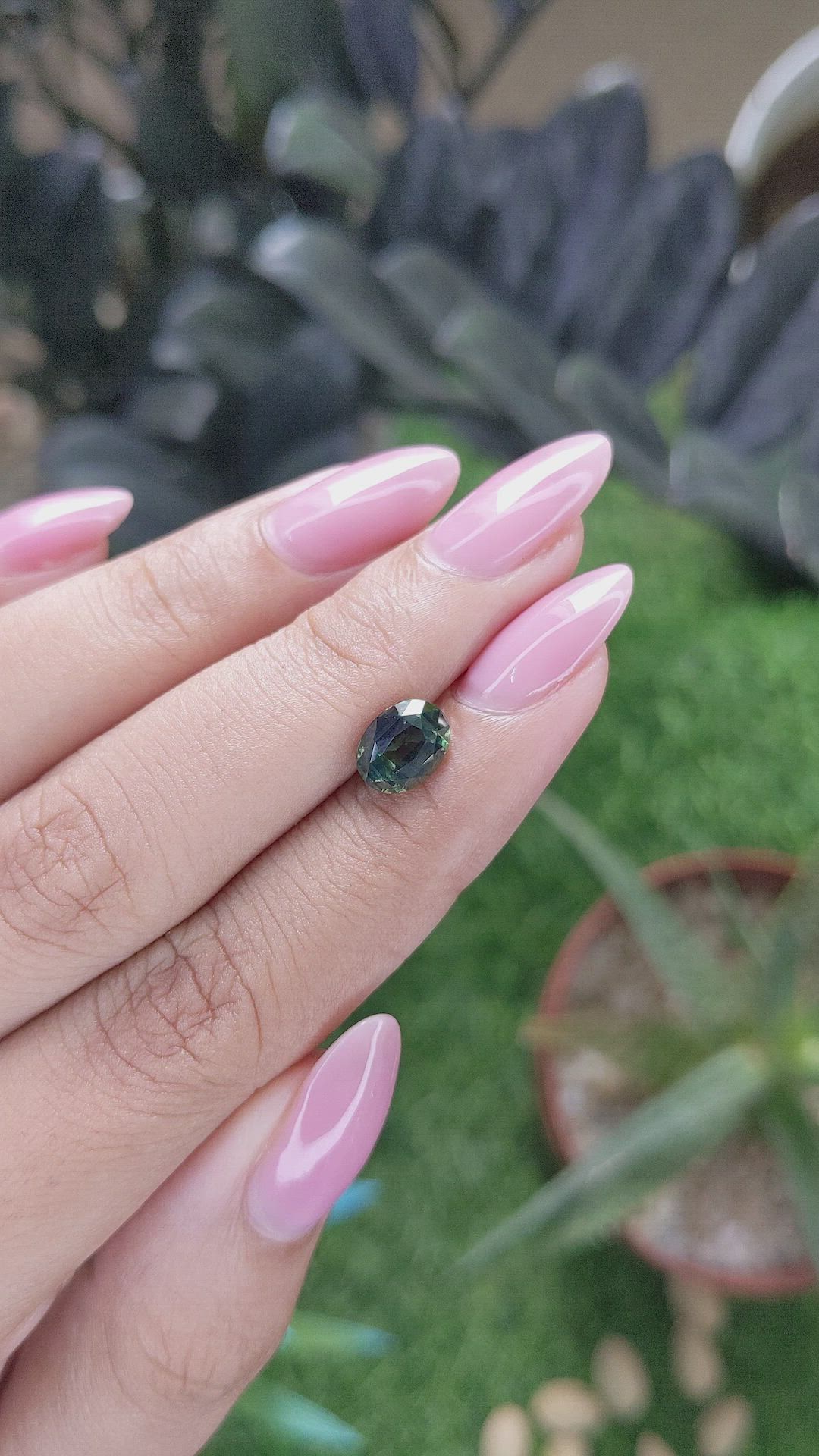 1.80 Ct. Bluish Green Sapphire from Tanzania Size Video