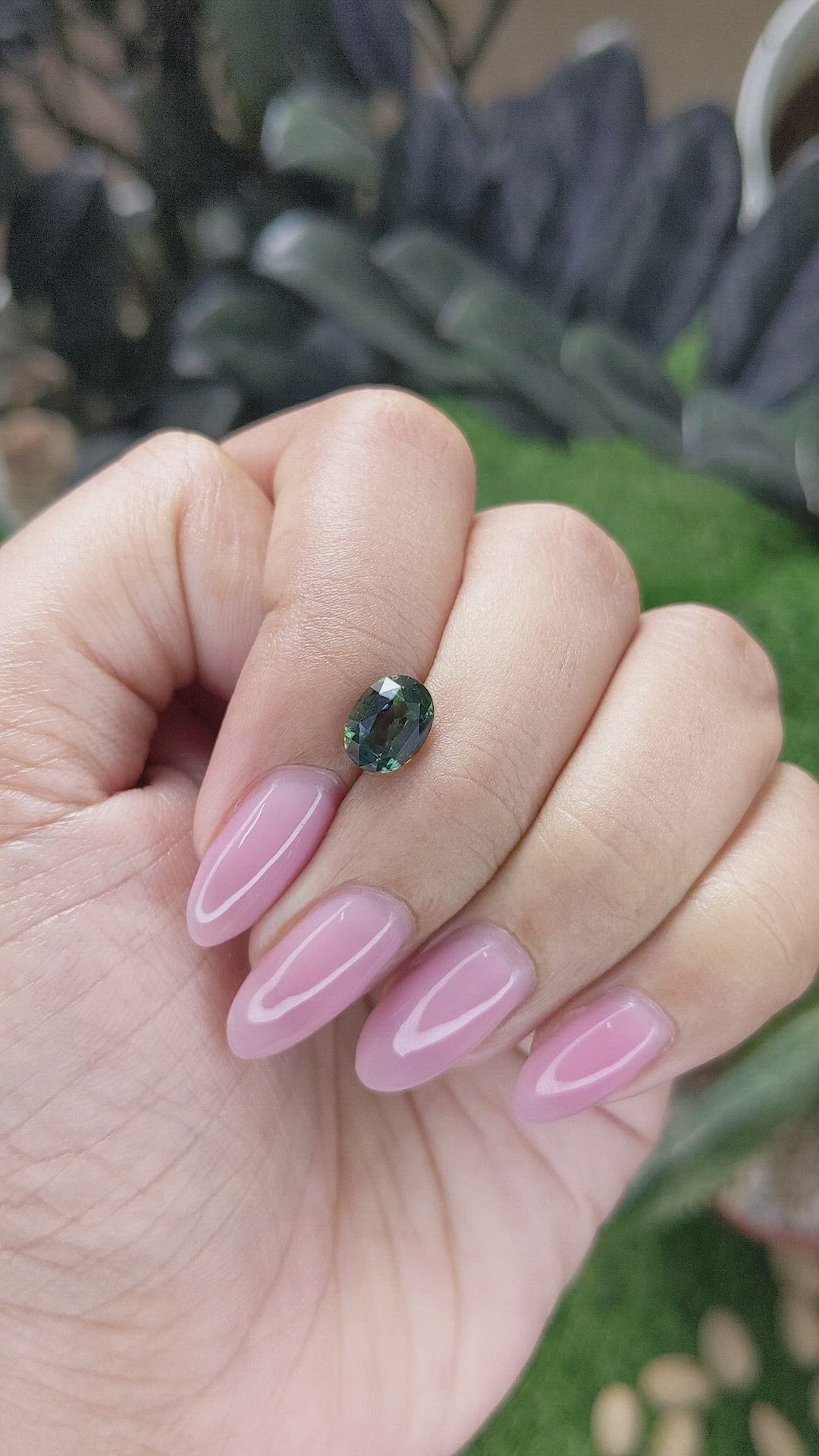 1.80 Ct. Bluish Green Sapphire from Tanzania Size Video