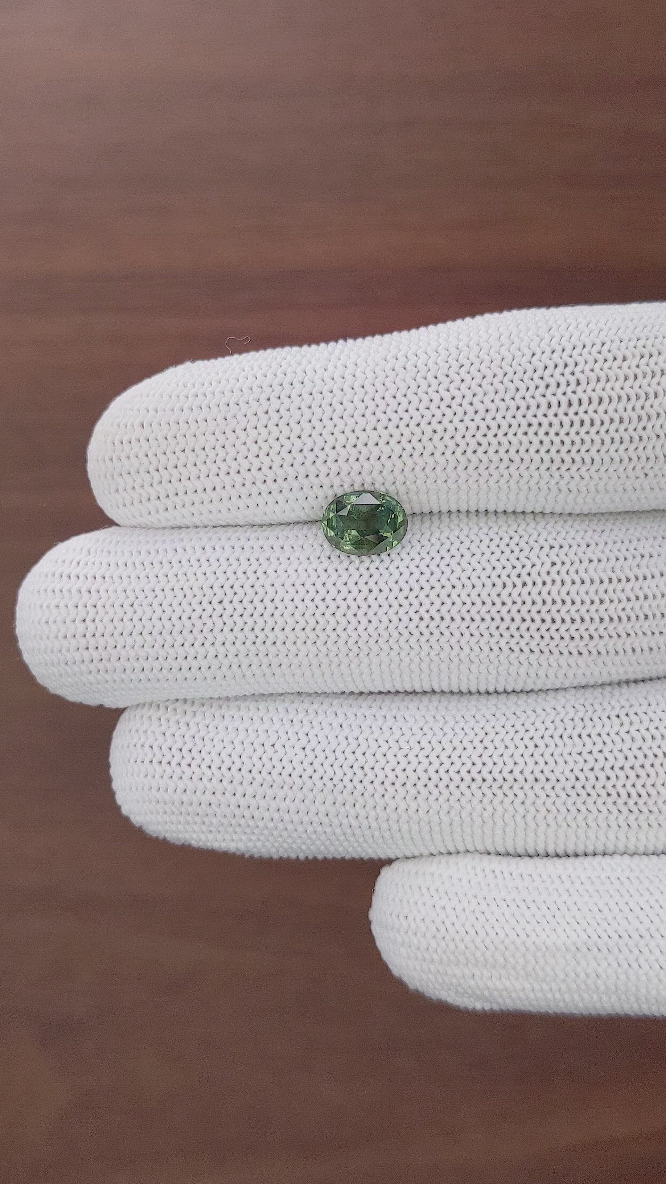 1.80 Ct. Bluish Green Sapphire from Tanzania Size Video