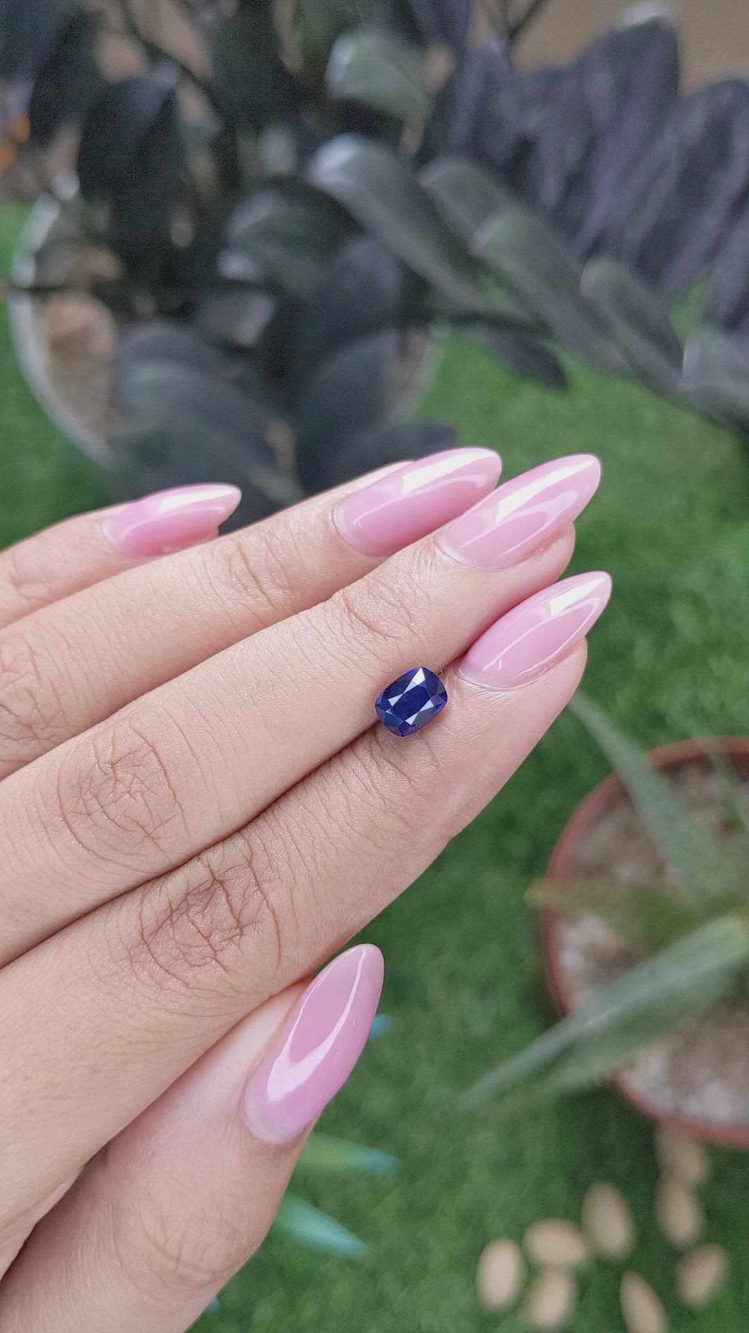 1.33 Ct. Blue Sapphire from Tanzania Size Video