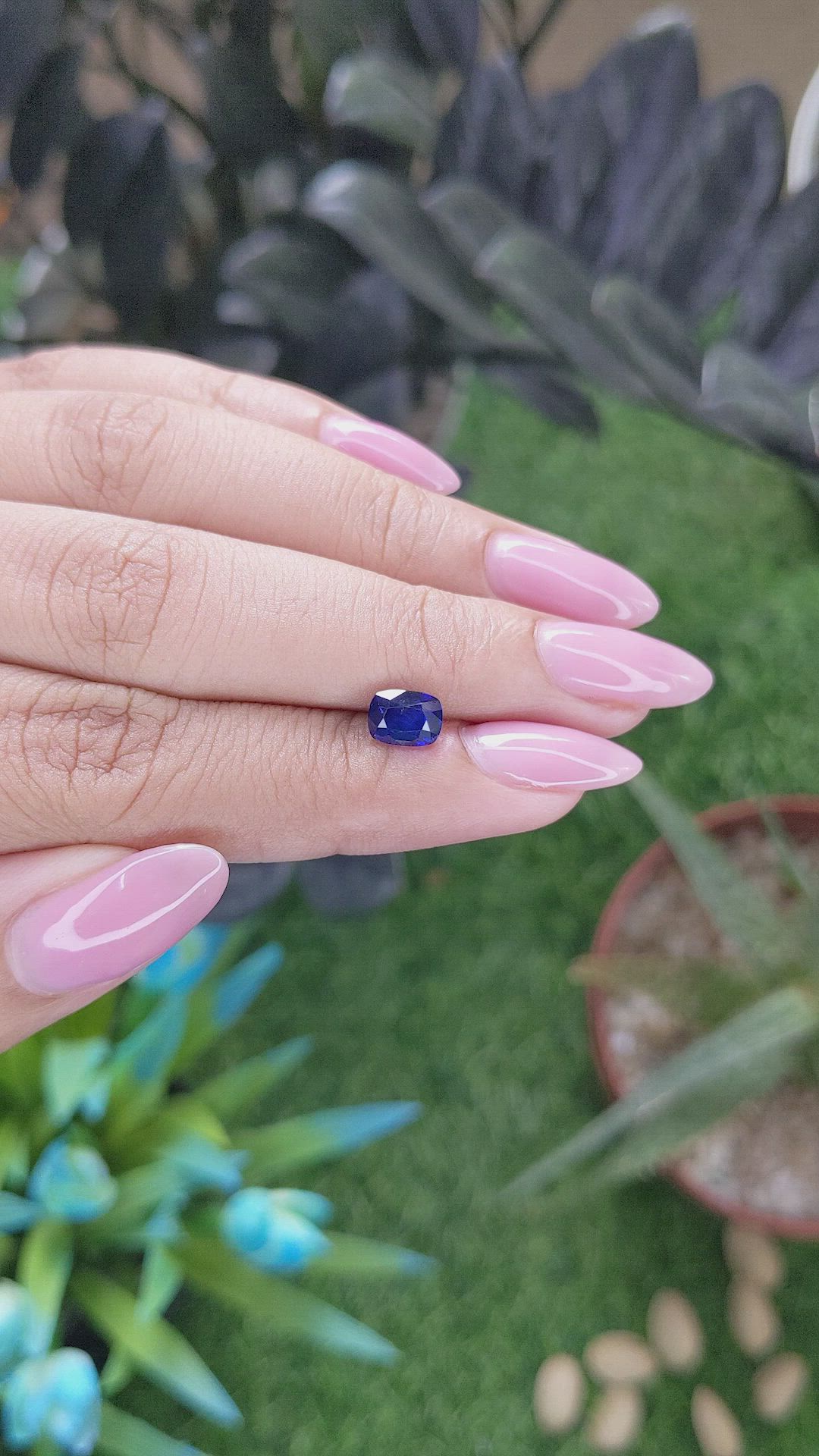 1.33 Ct. Blue Sapphire from Tanzania Size Video