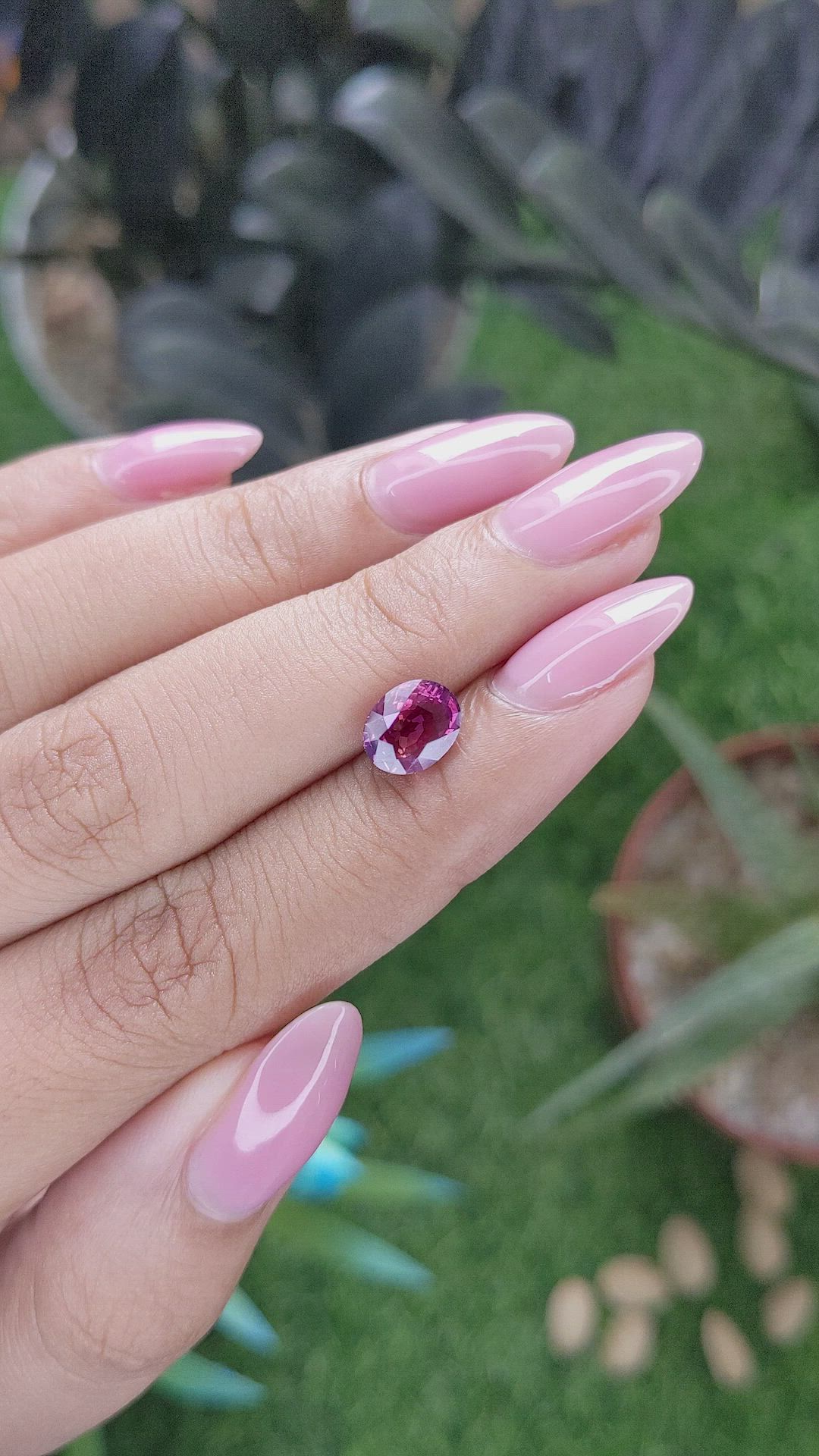 2.03 Ct. Purplish Pink Sapphire from Tanzania Size Video