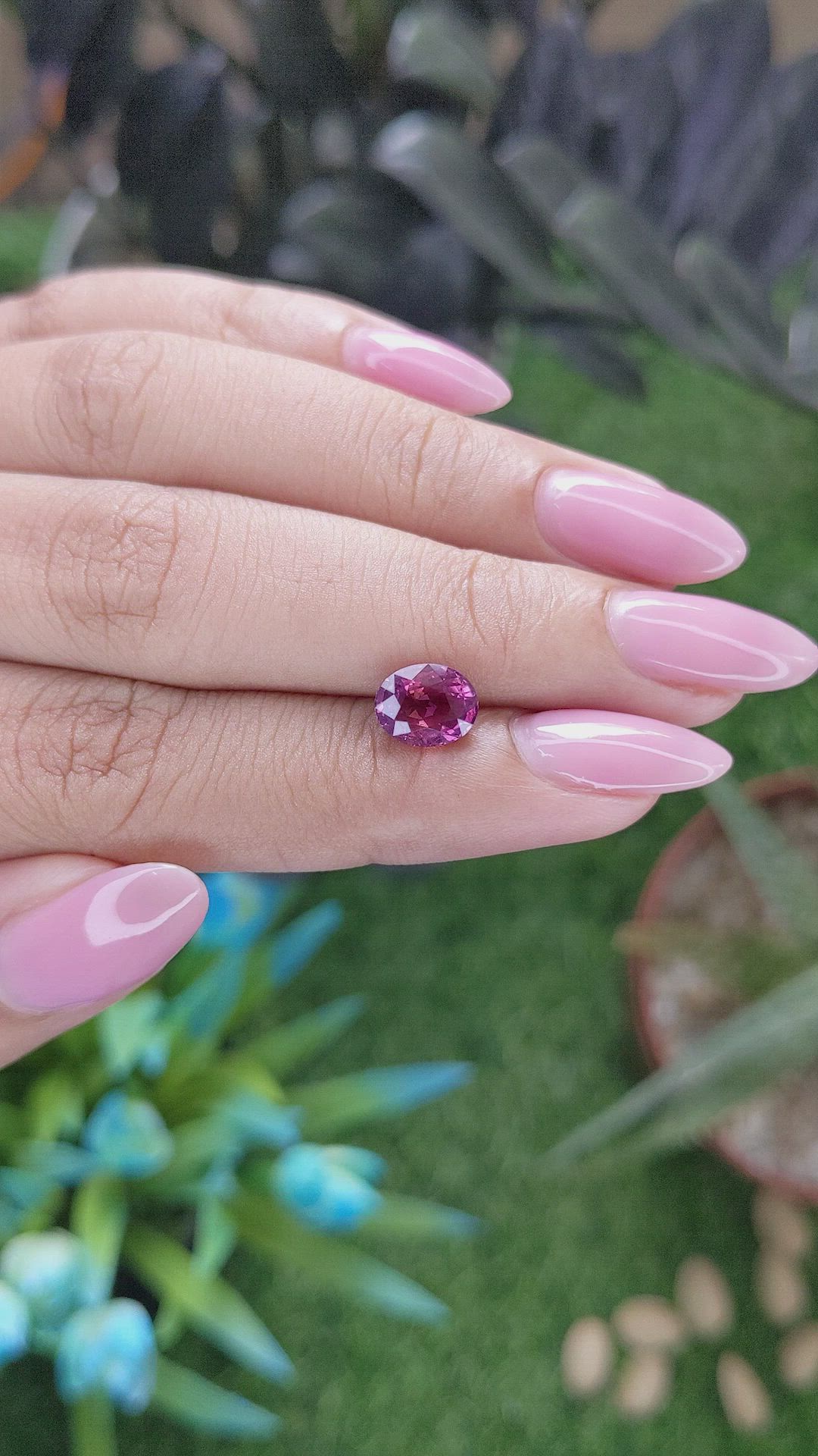 2.03 Ct. Purplish Pink Sapphire from Tanzania Size Video