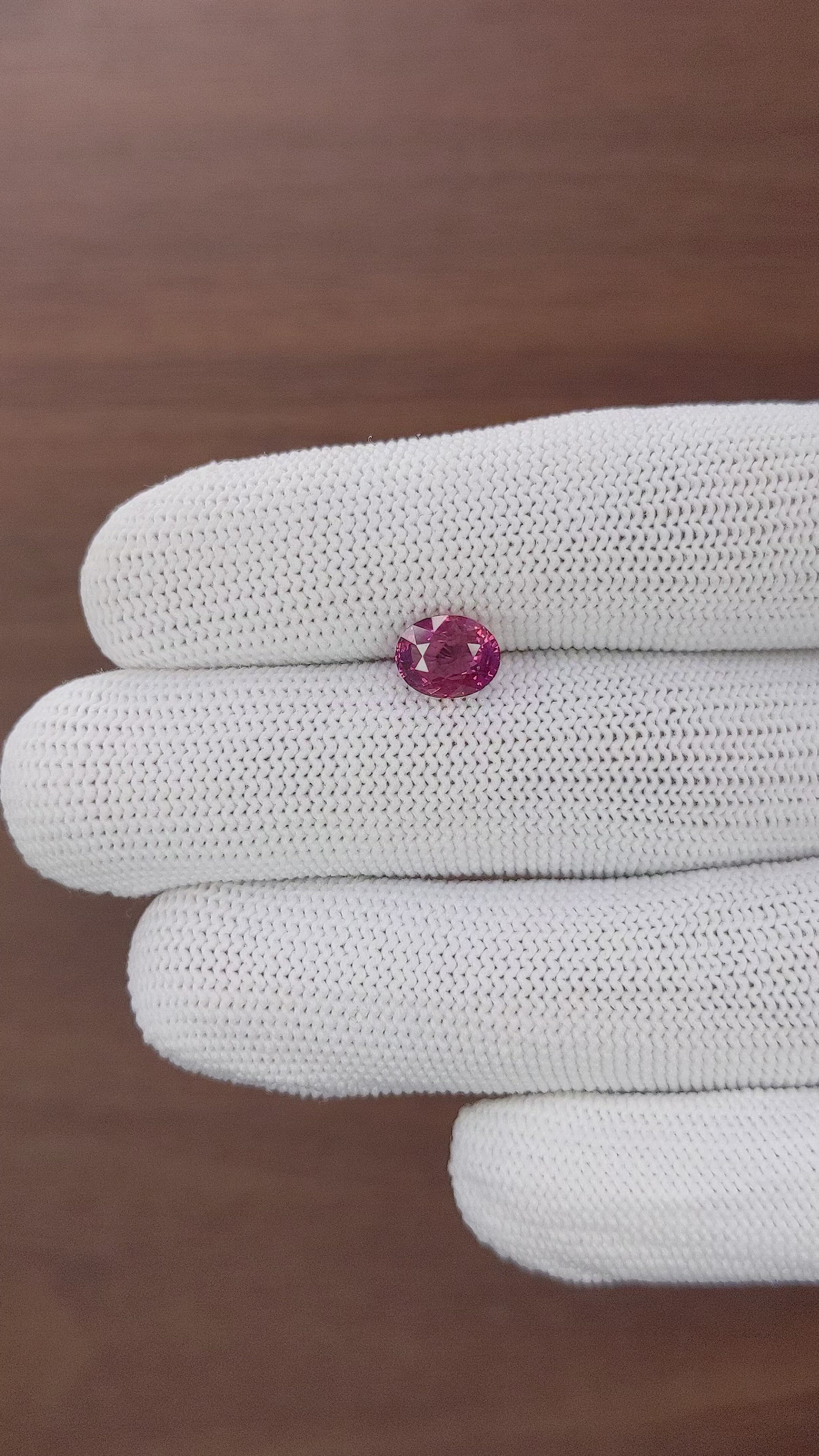 2.03 Ct. Purplish Pink Sapphire from Tanzania Size Video