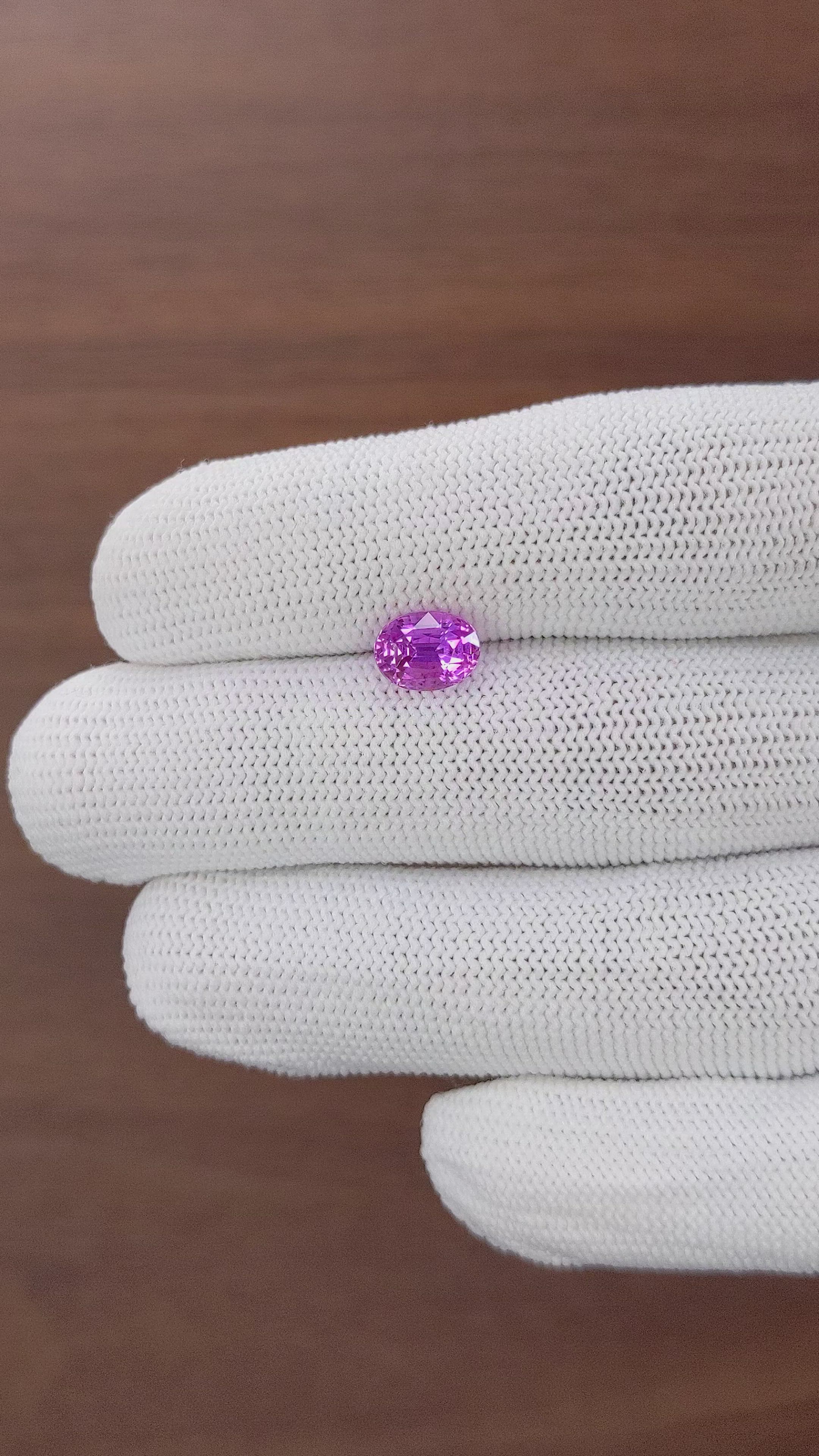 2.48 Ct. Pinkish Purple Sapphire from Tanzania Size Video