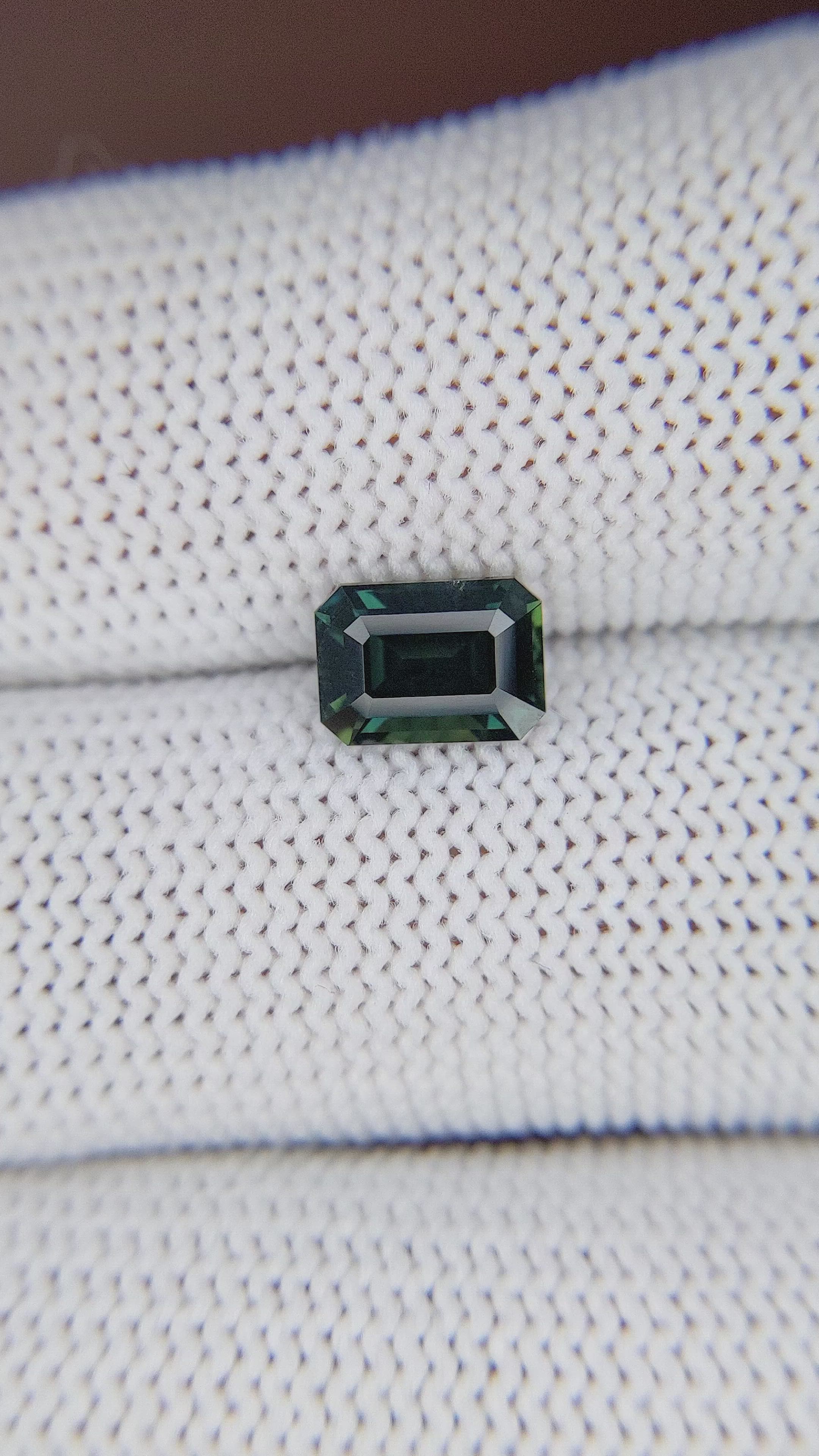 1.65 Ct. Bluish Green Sapphire from Tanzania Size Video