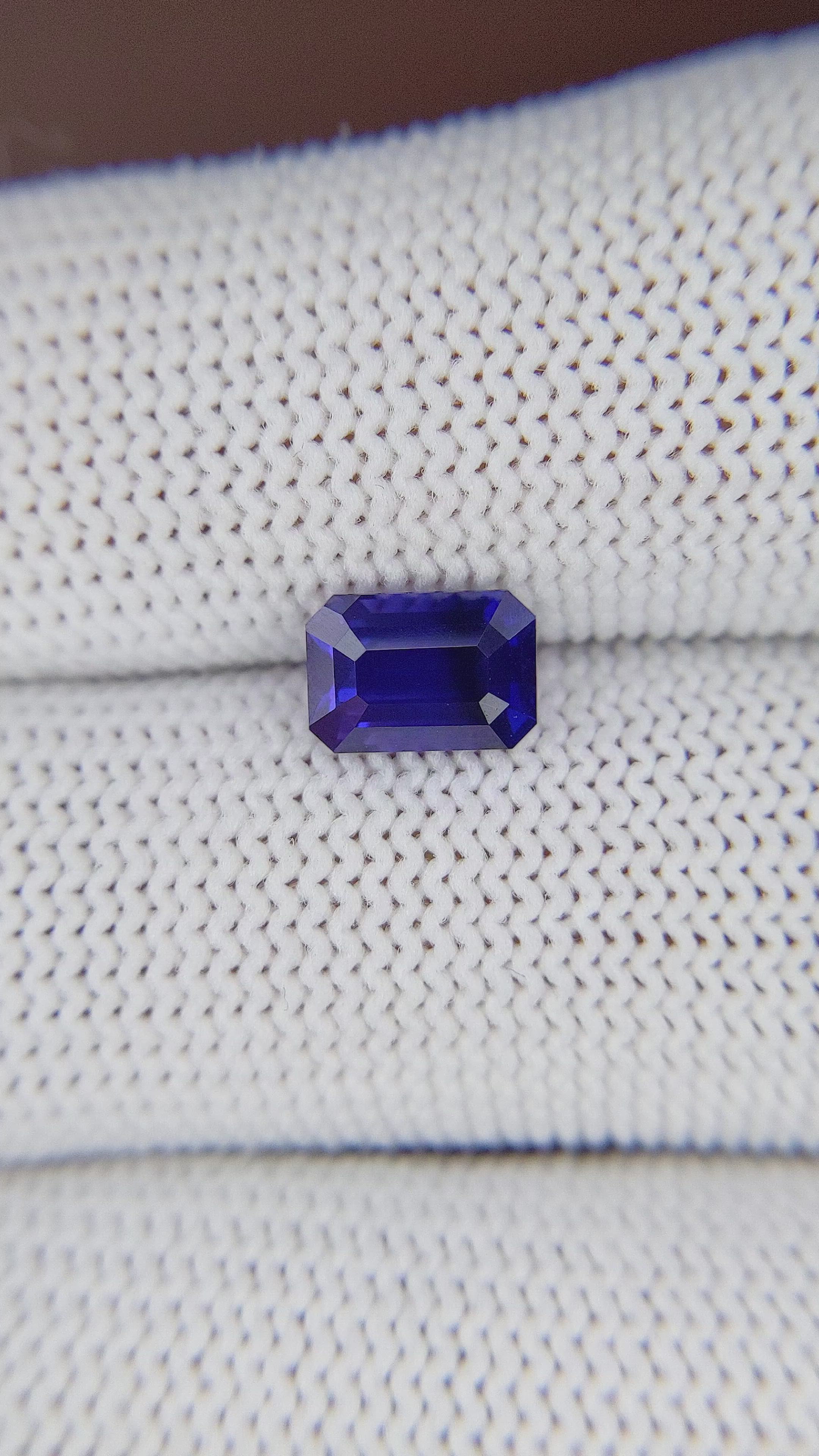 1.73 Ct. Purplish Blue Sapphire from Tanzania Size Video