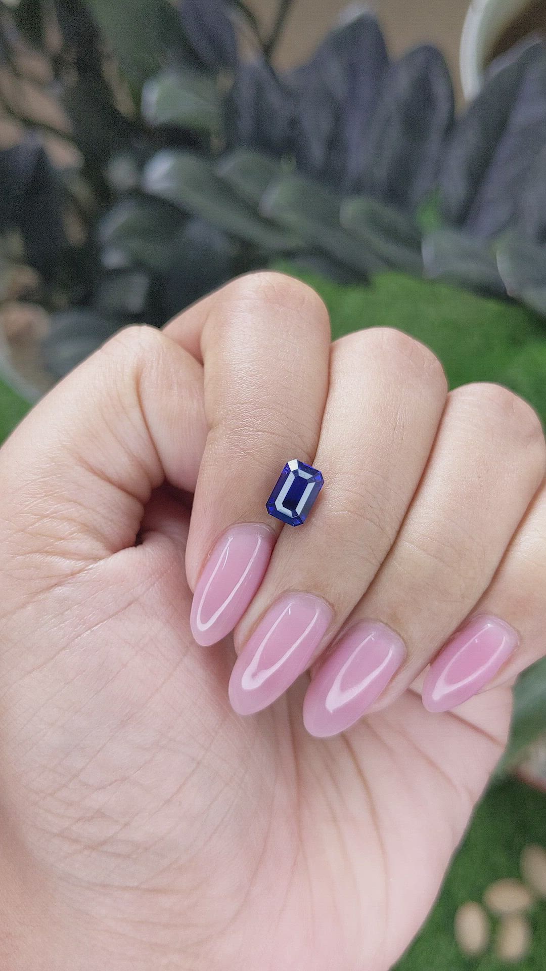 1.73 Ct. Purplish Blue Sapphire from Tanzania Size Video