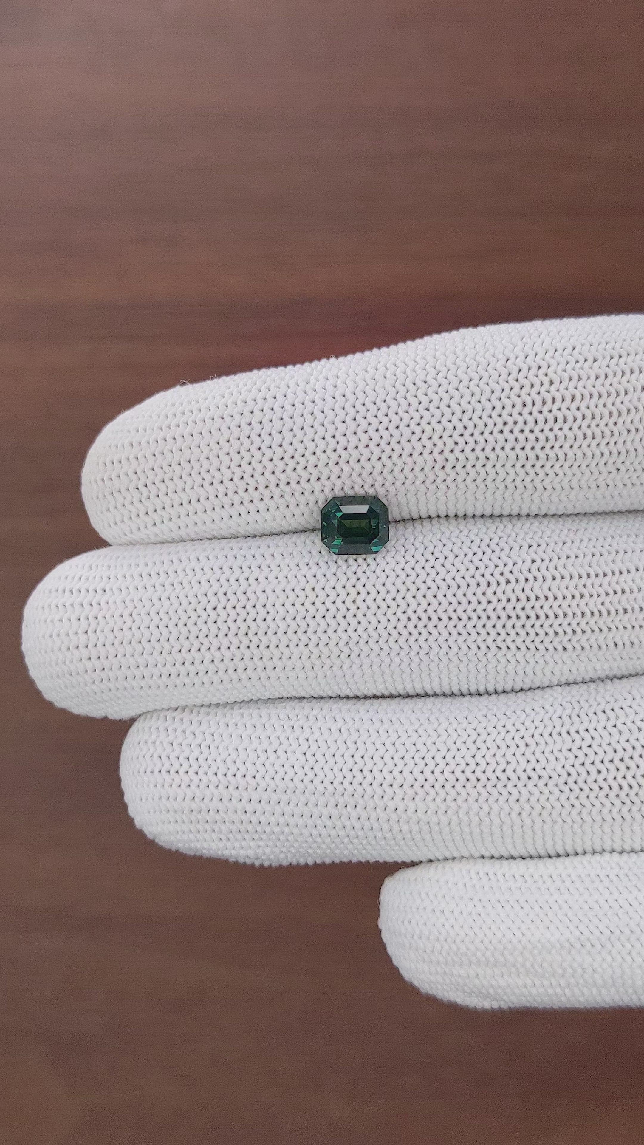 1.77 Ct. Bluish Green Sapphire from Tanzania Size Video