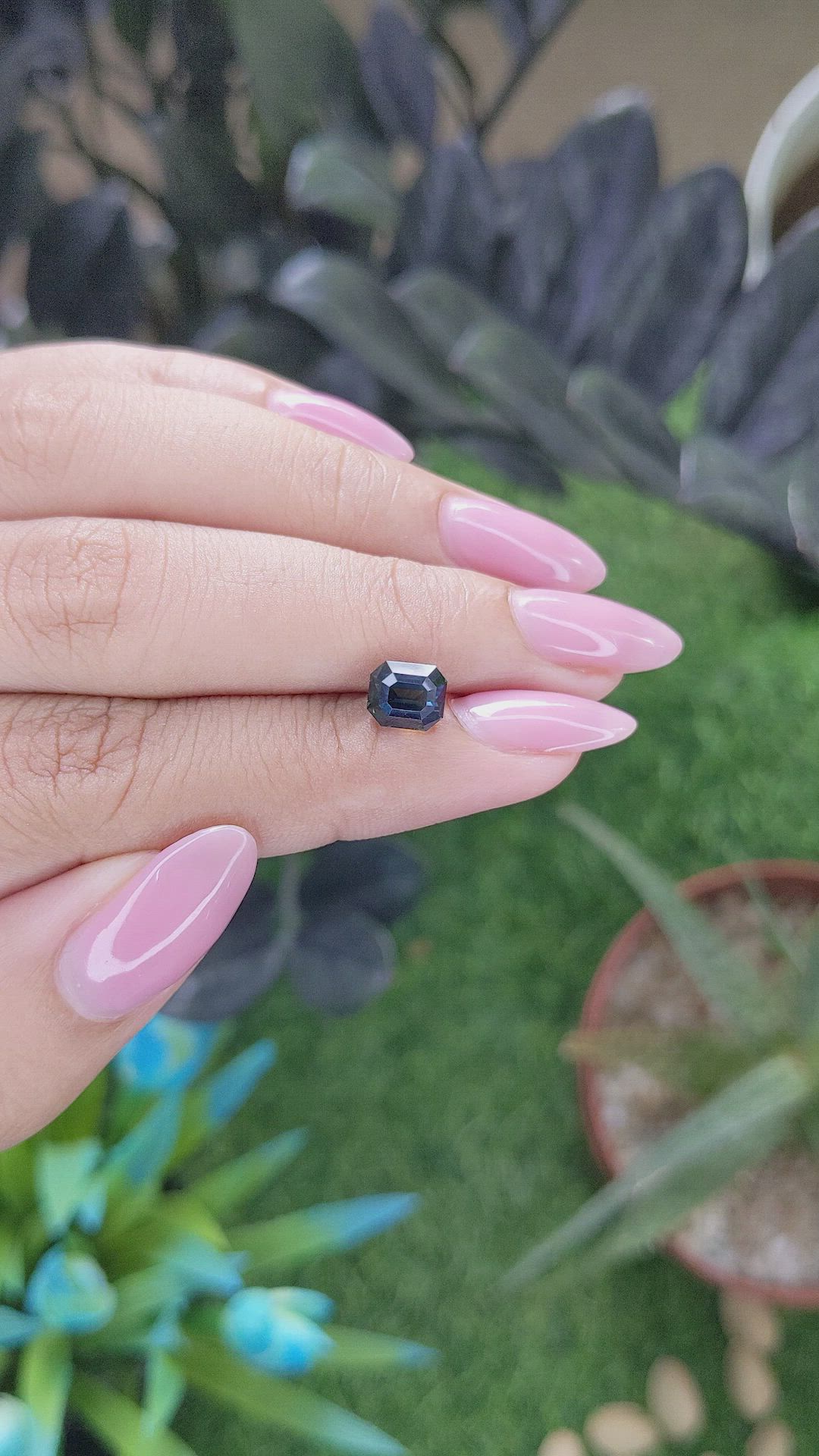 1.77 Ct. Bluish Green Sapphire from Tanzania Size Video
