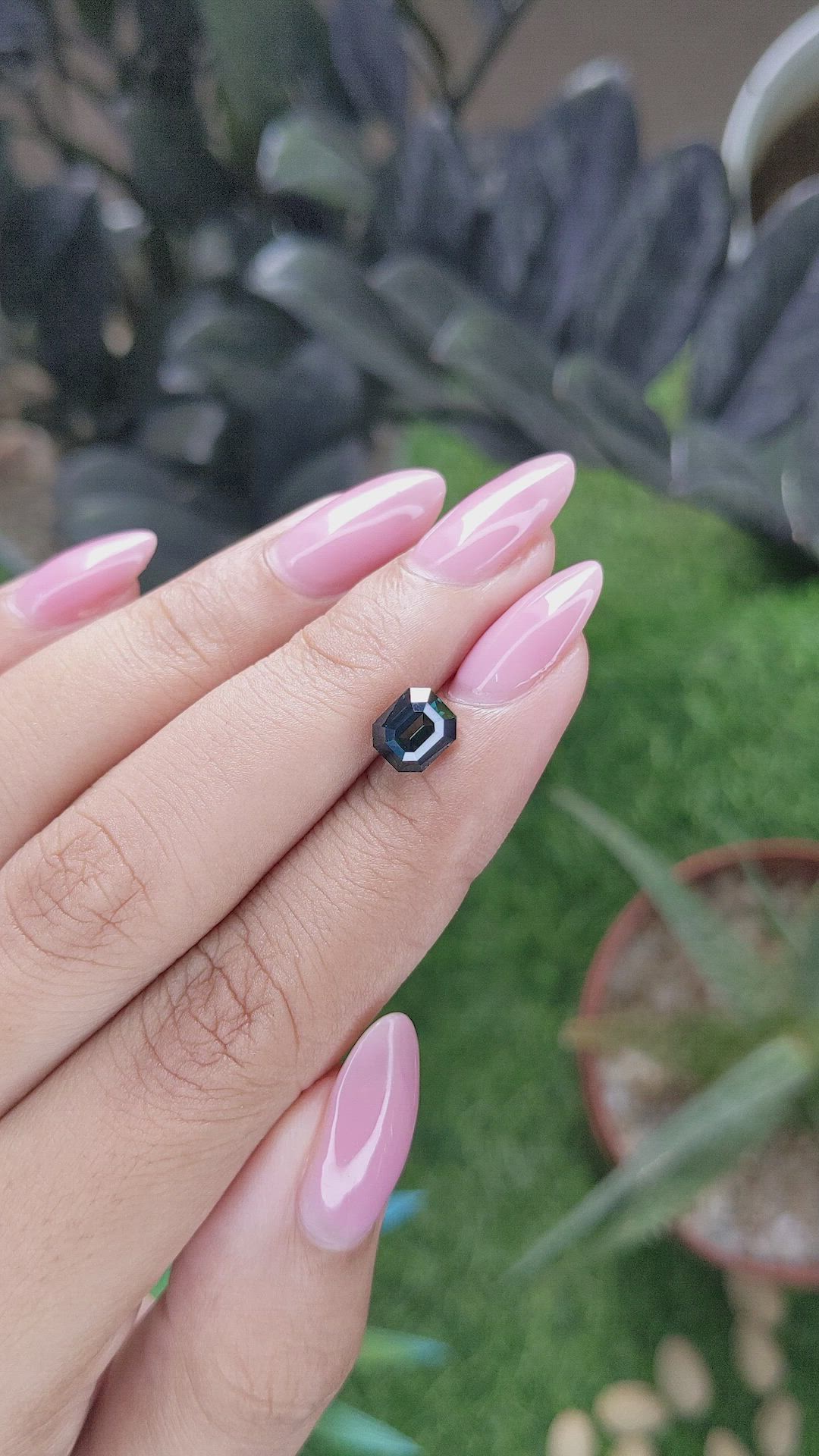 1.77 Ct. Bluish Green Sapphire from Tanzania Size Video