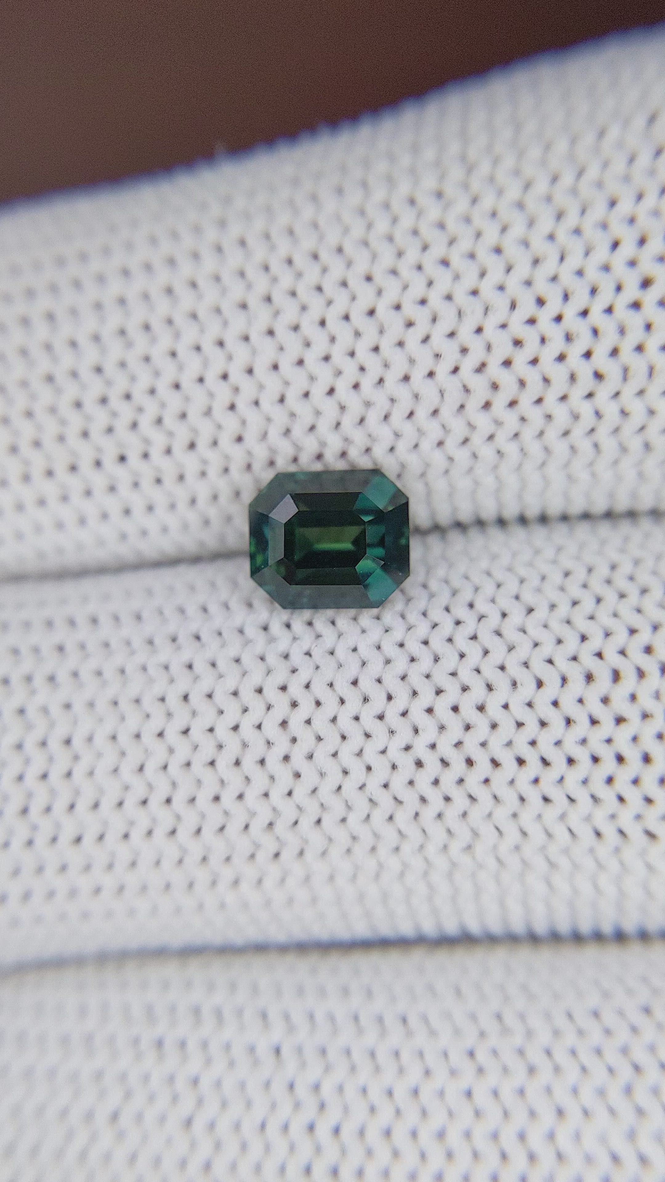 1.77 Ct. Bluish Green Sapphire from Tanzania Size Video