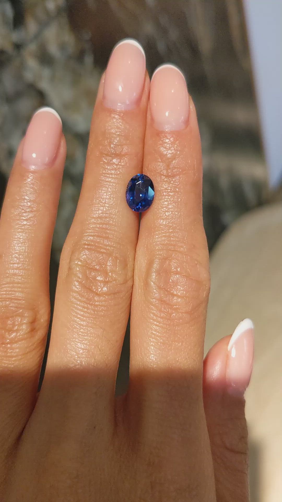 2.01 Ct. Blue Sapphire from Ceylon (Sri Lanka) Size Video