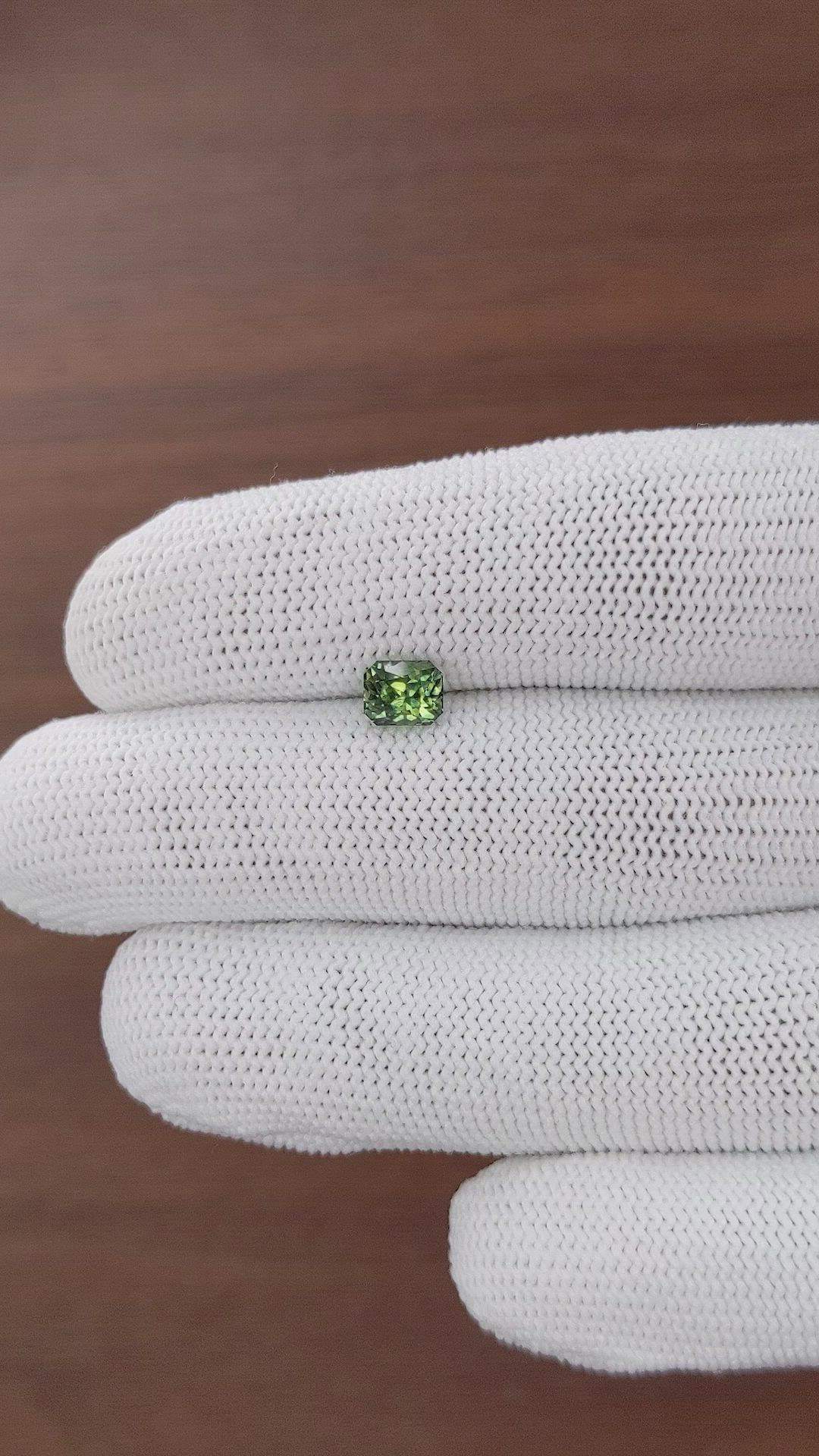 1.21 Ct. Yellowish Green Sapphire from Australia Size Video