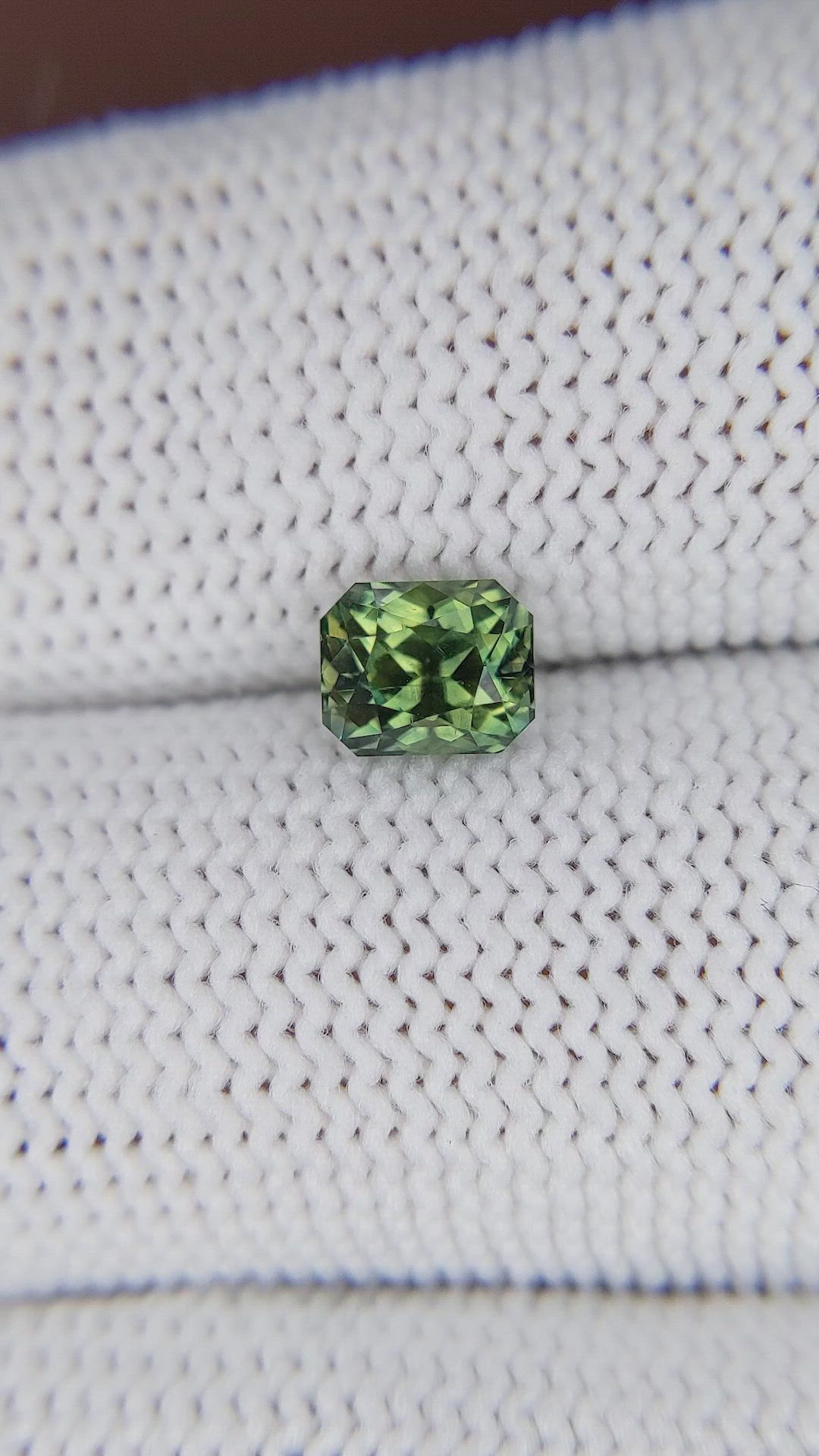1.21 Ct. Yellowish Green Sapphire from Australia Size Video