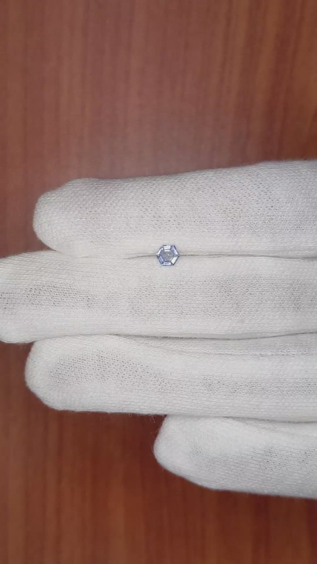 0.34 Ct. Blue Sapphire from Ceylon (Sri Lanka) Size Video