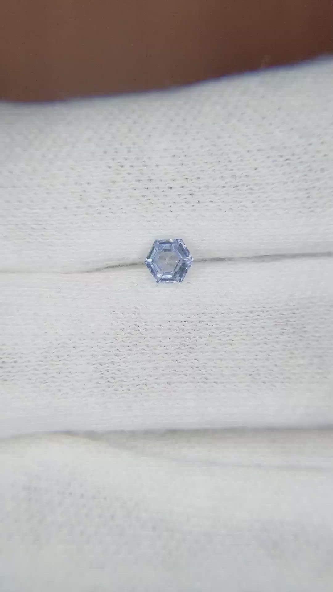 0.34 Ct. Blue Sapphire from Ceylon (Sri Lanka) Size Video