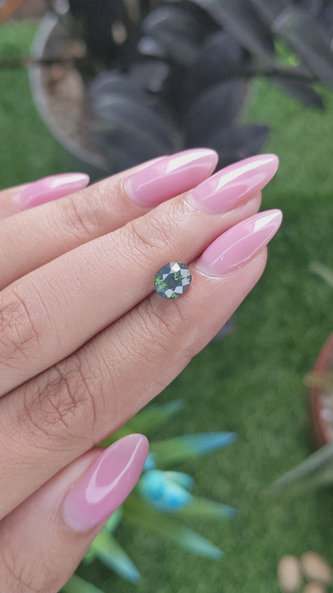 1.28 Ct. Bluish Green Sapphire from Australia Size Video