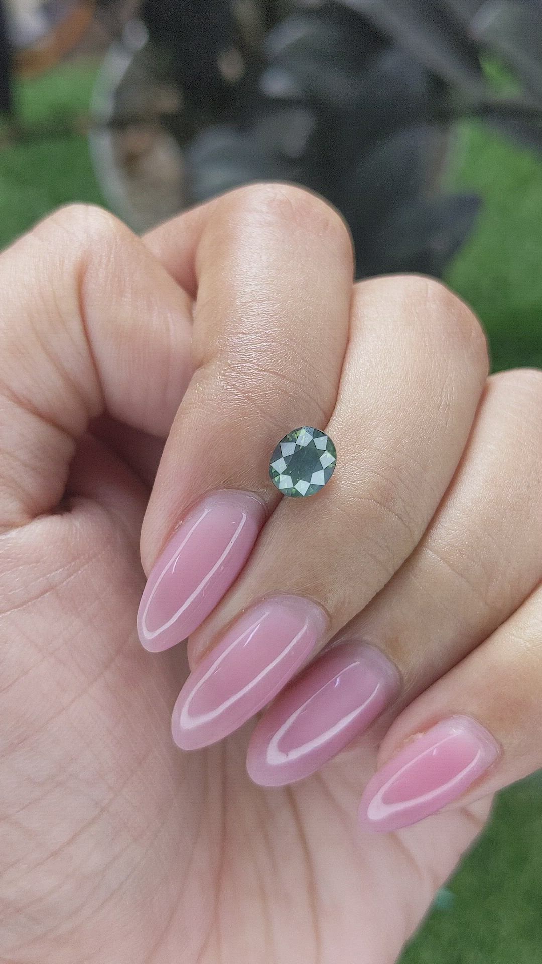 1.28 Ct. Bluish Green Sapphire from Australia Size Video