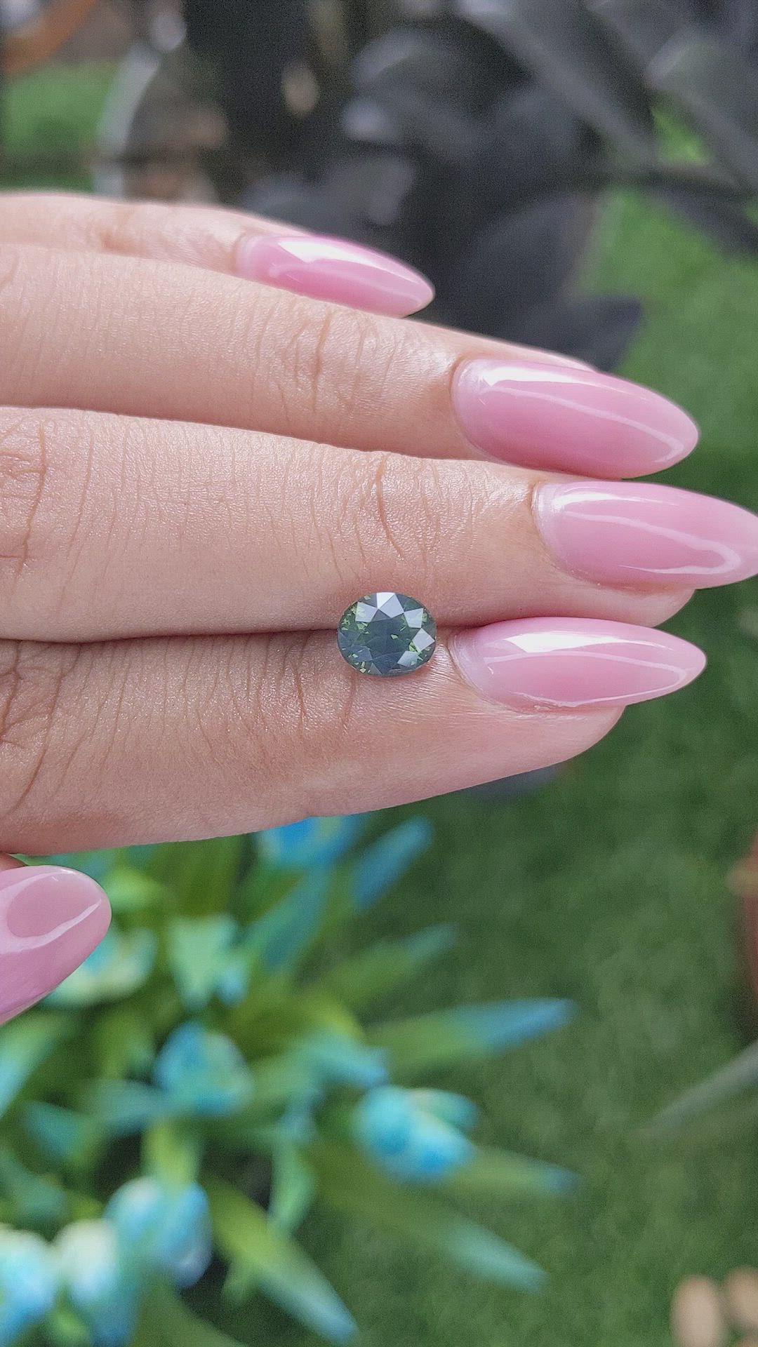 1.28 Ct. Bluish Green Sapphire from Australia Size Video