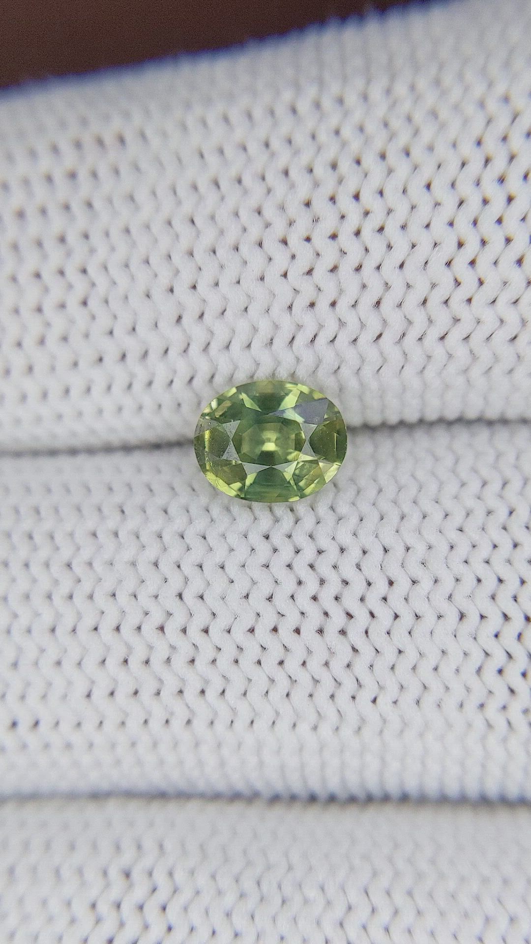 1.10 Ct. Yellowish Green Sapphire from Australia Size Video