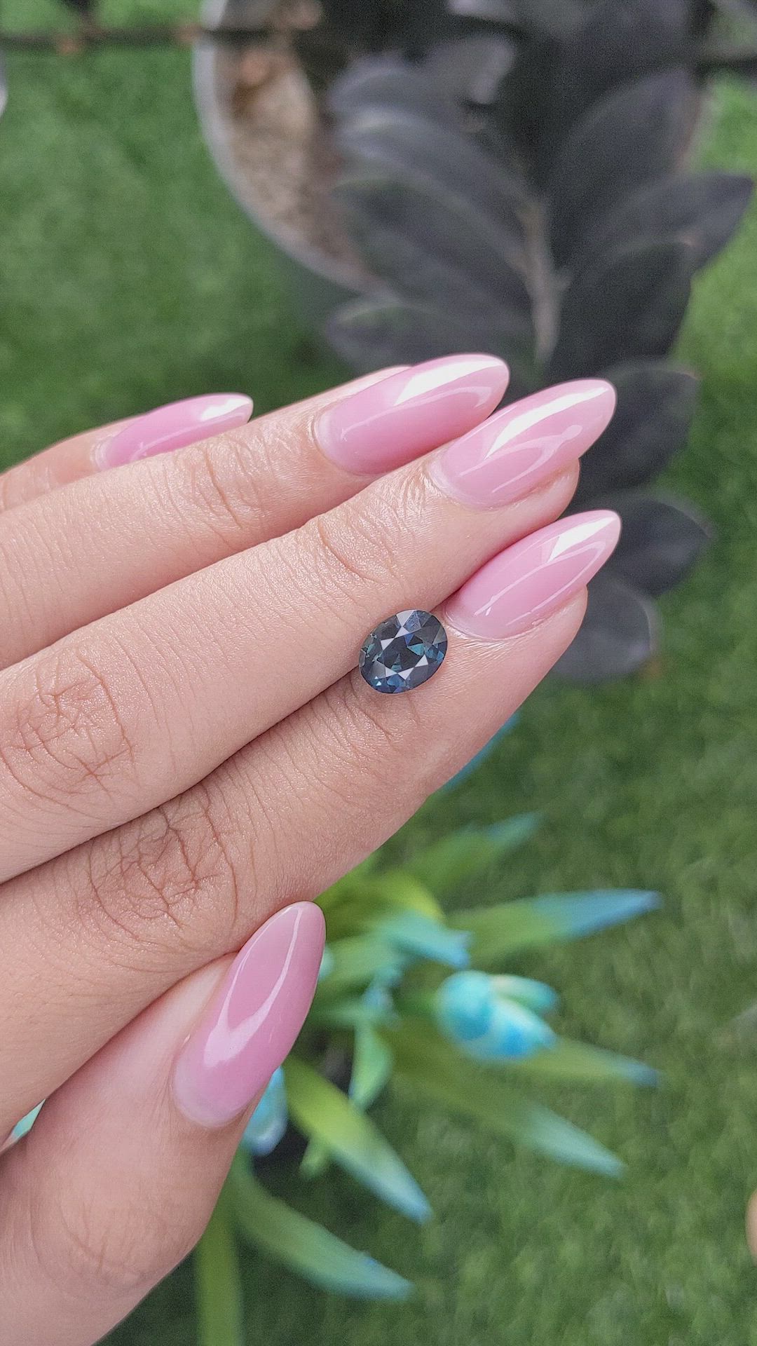 1.59 Ct. Greenish Blue Sapphire from Australia Size Video