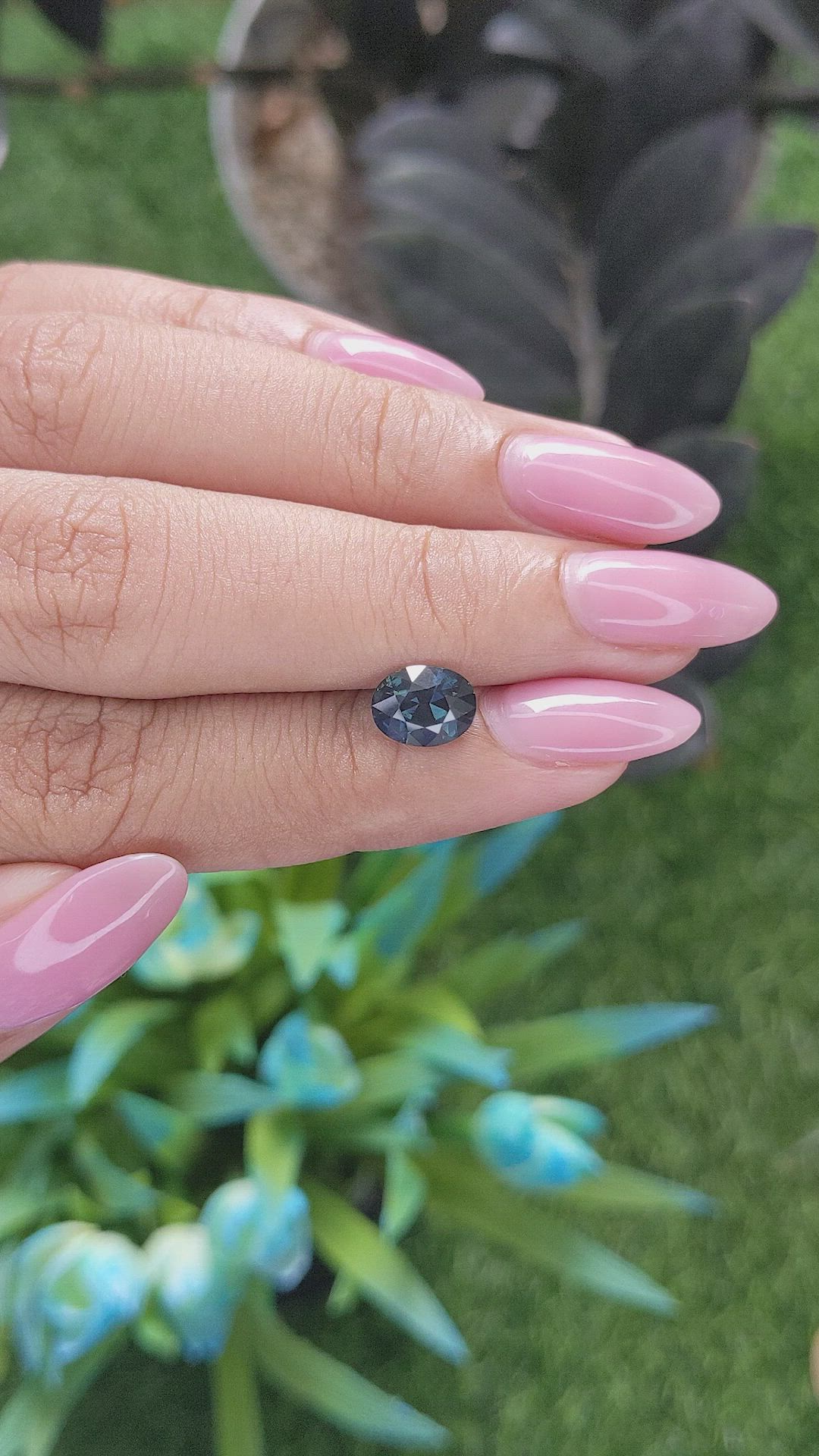 1.59 Ct. Greenish Blue Sapphire from Australia Size Video