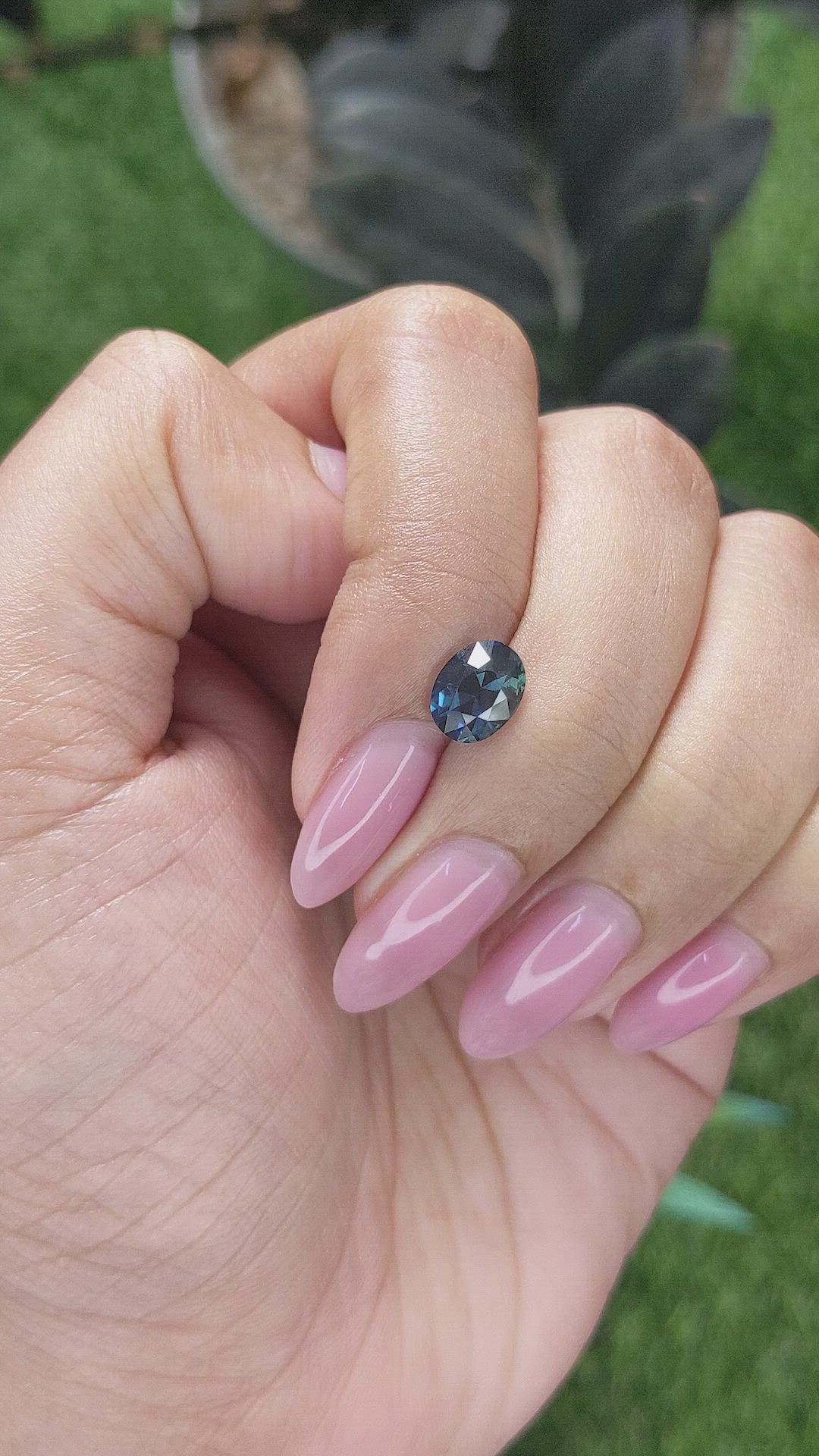 1.59 Ct. Greenish Blue Sapphire from Australia Size Video