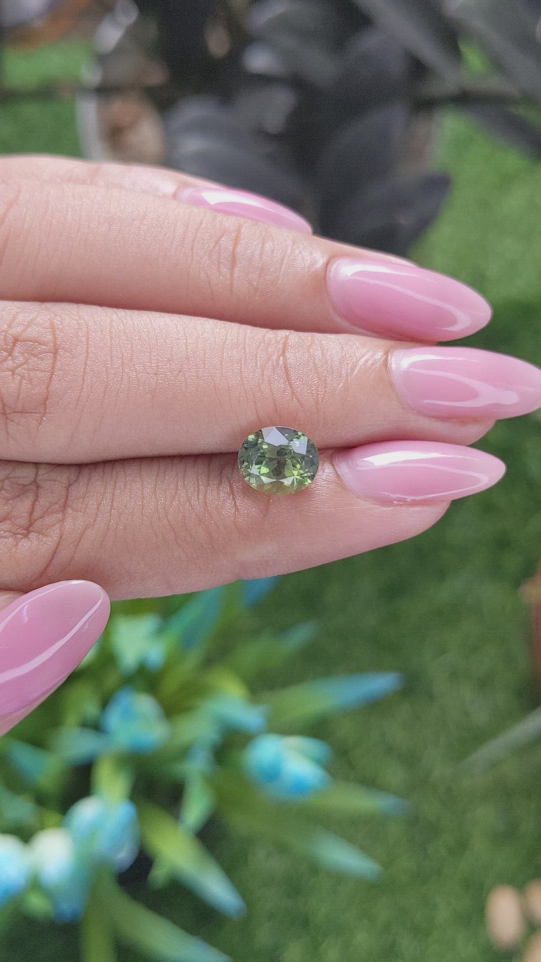 2.14 Ct. Yellowish Green Sapphire from Madagascar Size Video