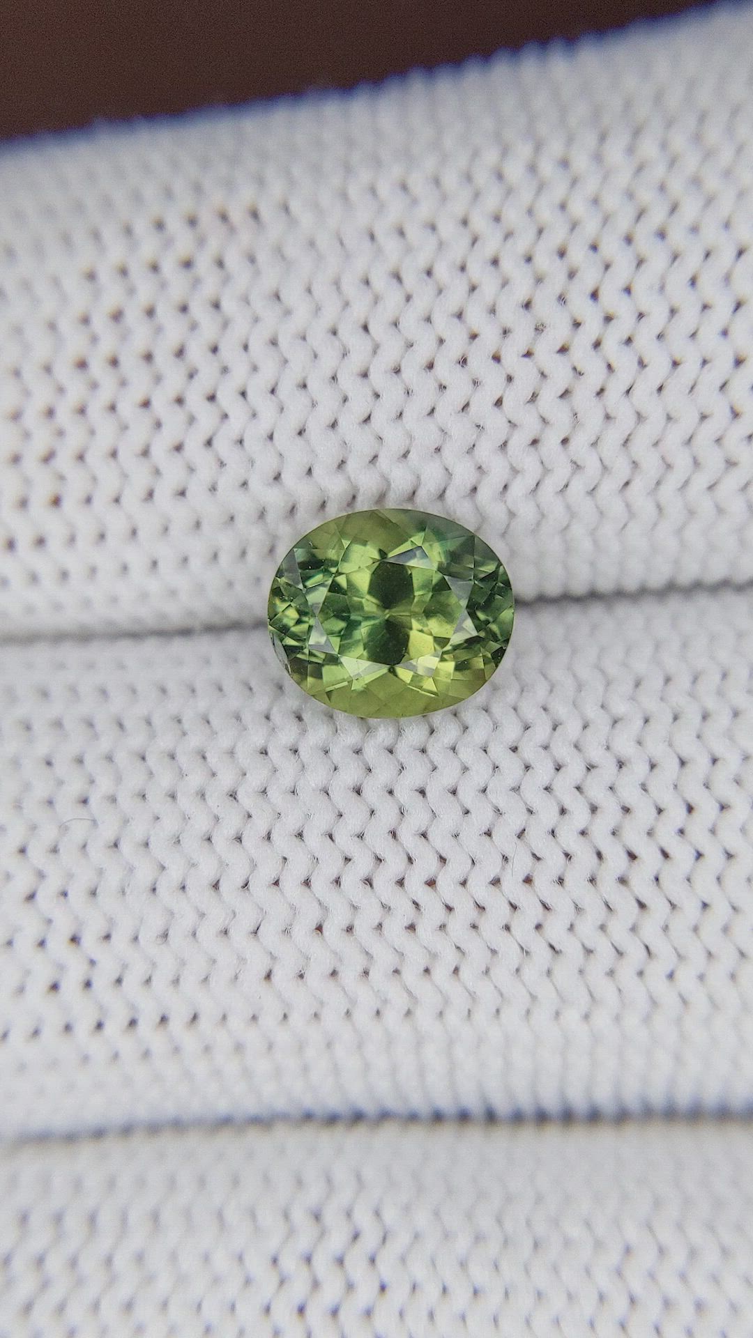 2.14 Ct. Yellowish Green Sapphire from Madagascar Size Video