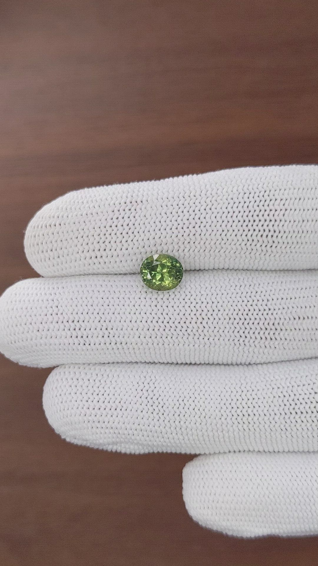 2.14 Ct. Yellowish Green Sapphire from Madagascar Size Video